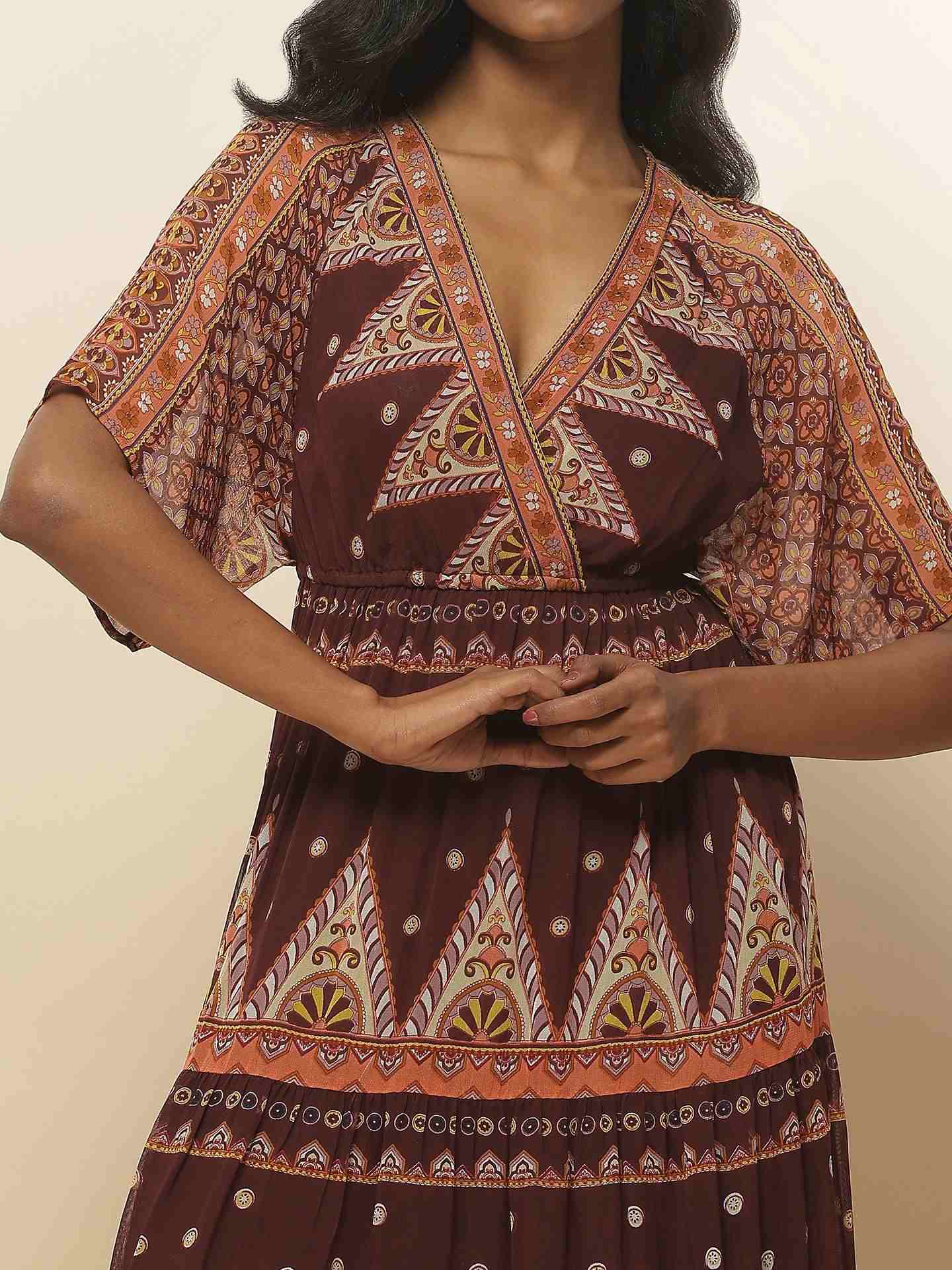 Brown Asper Long Dress