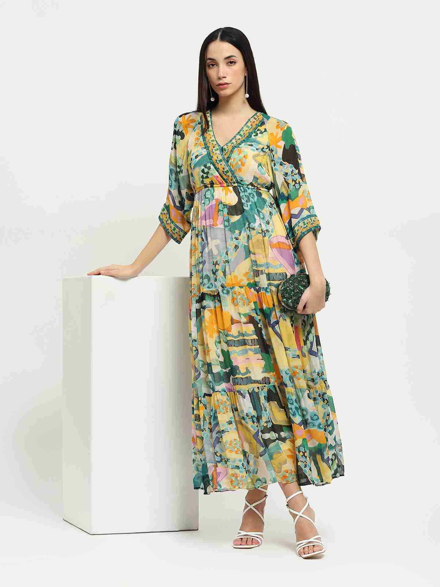 Green Melantha Maxi Dress