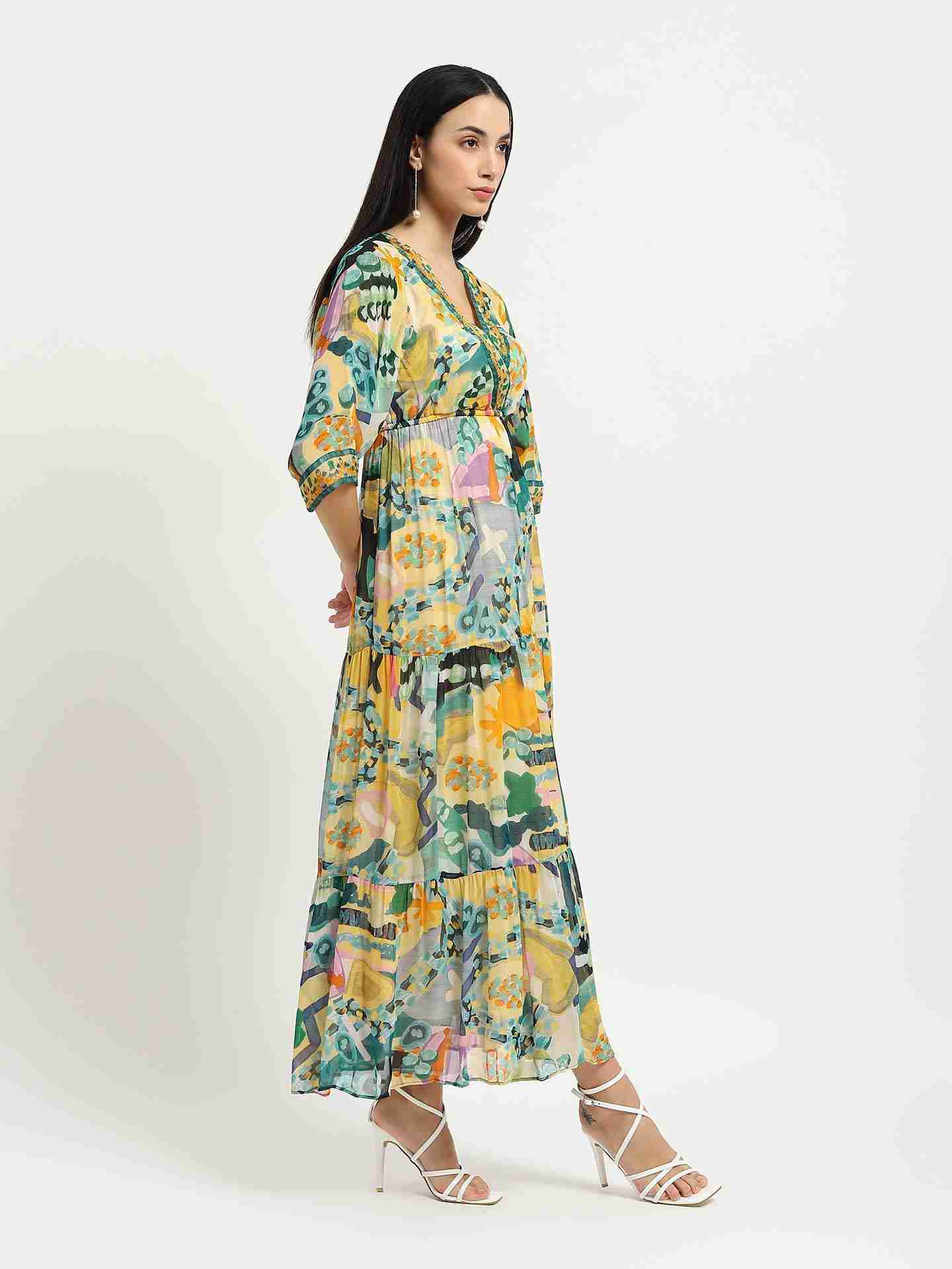 Green Melantha Maxi Dress