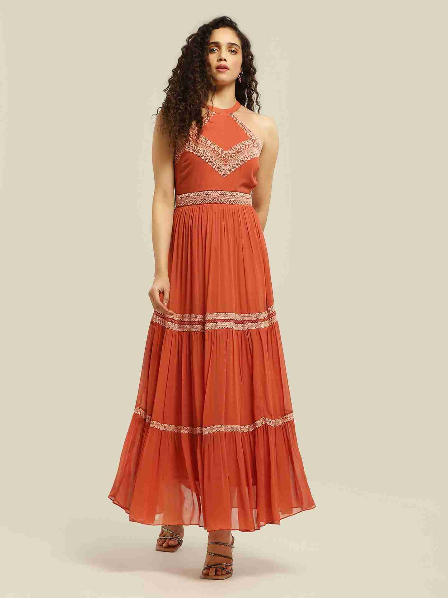 Rust Prudence Long Dress