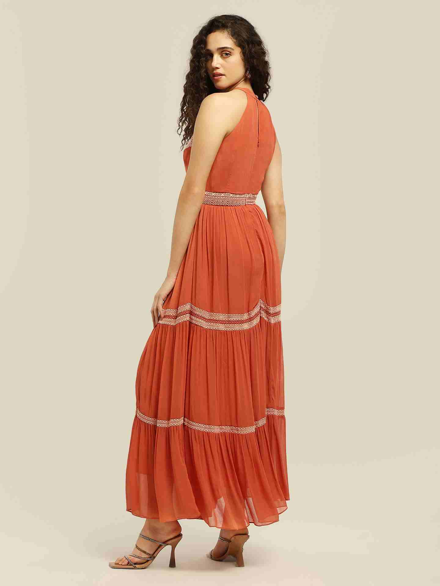 Rust Prudence Long Dress