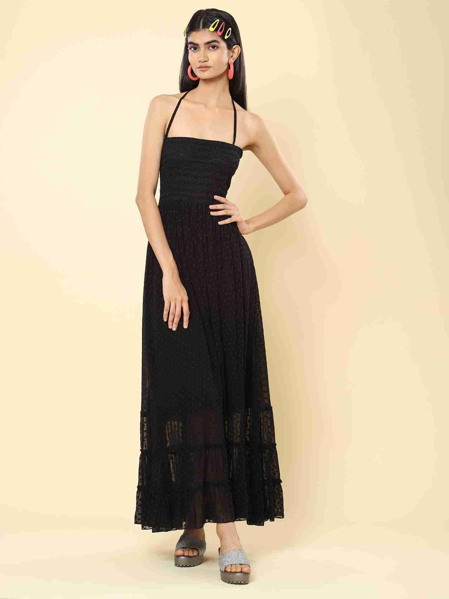 Black Florenza Maxi Dress