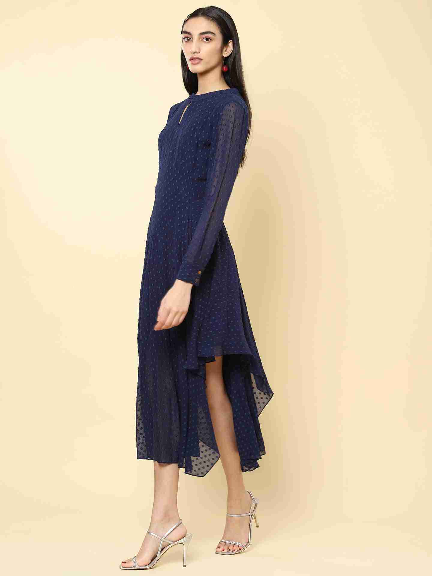 Navy Florenza Midi Dress