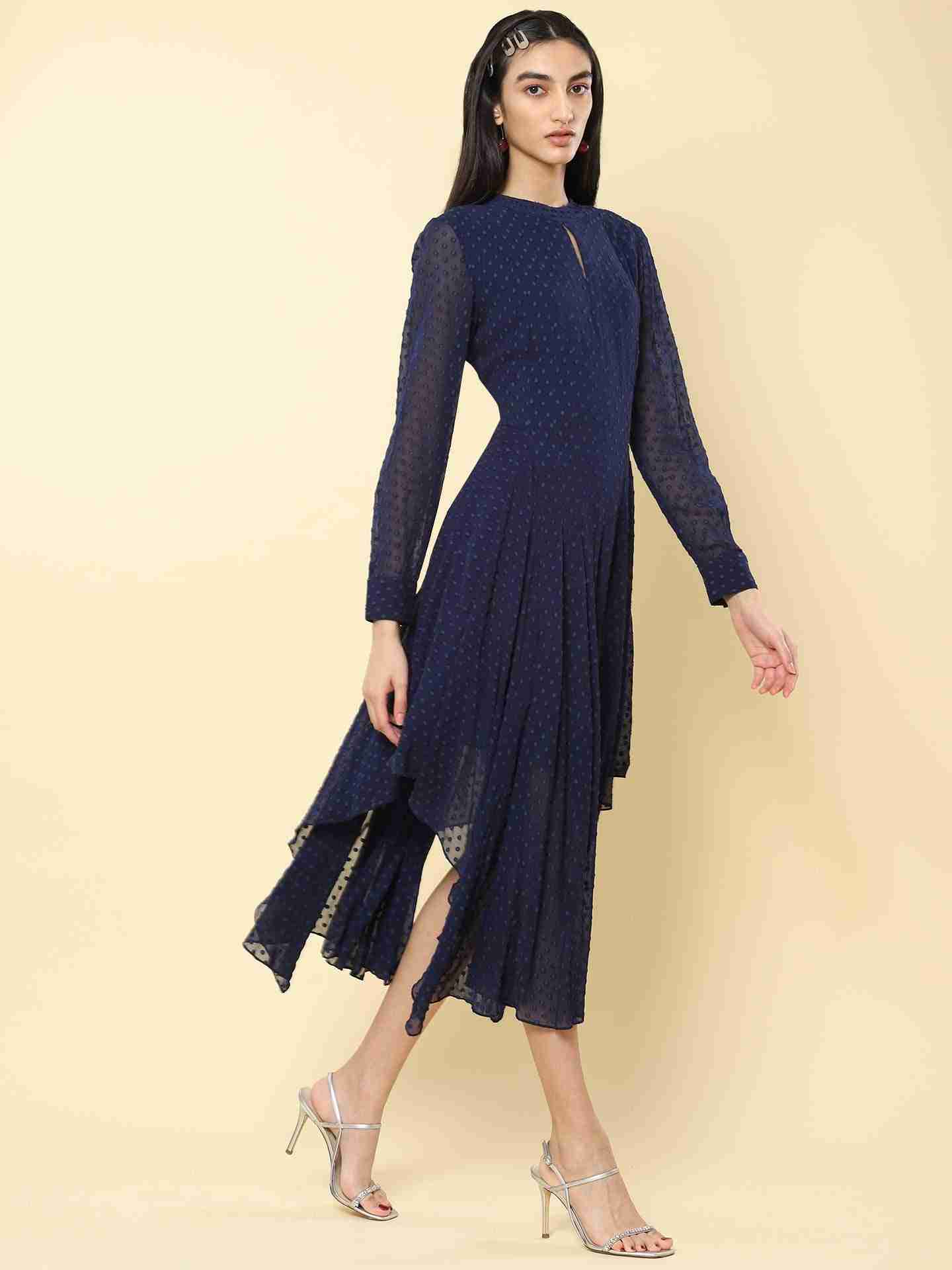 Navy Florenza Midi Dress