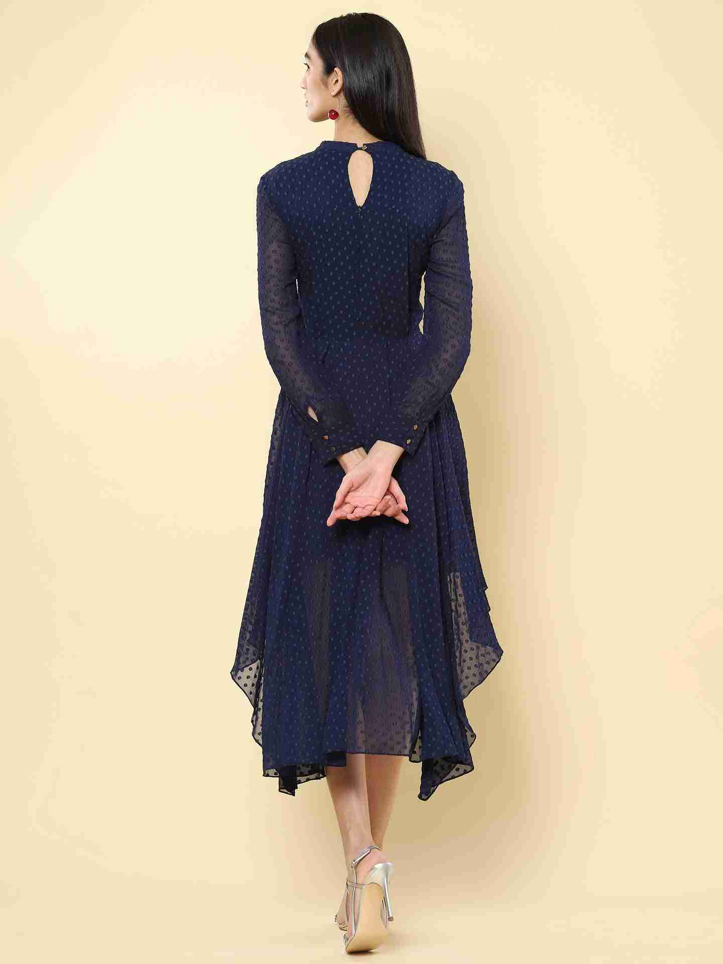 Navy Florenza Midi Dress