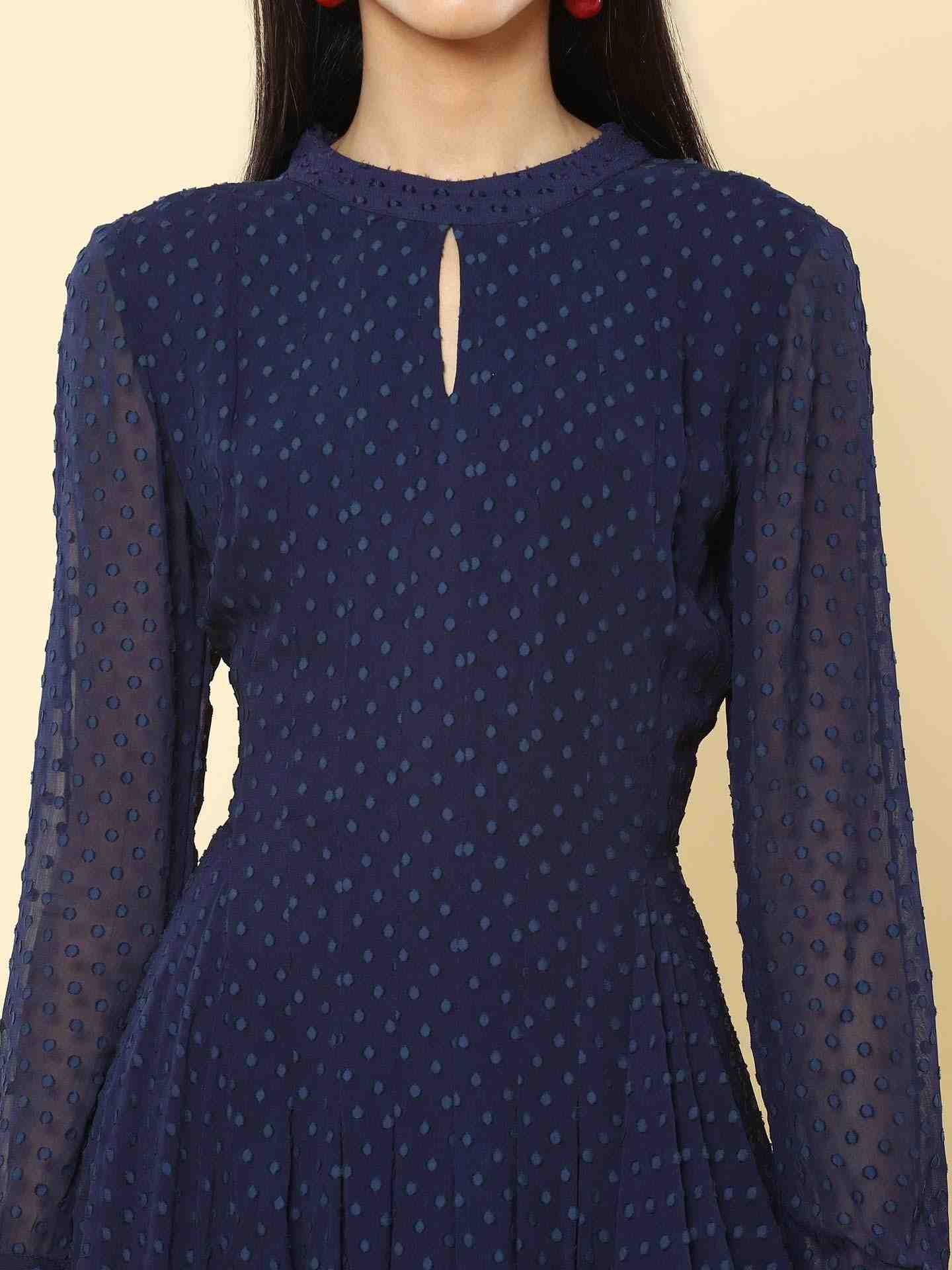 Navy Florenza Midi Dress