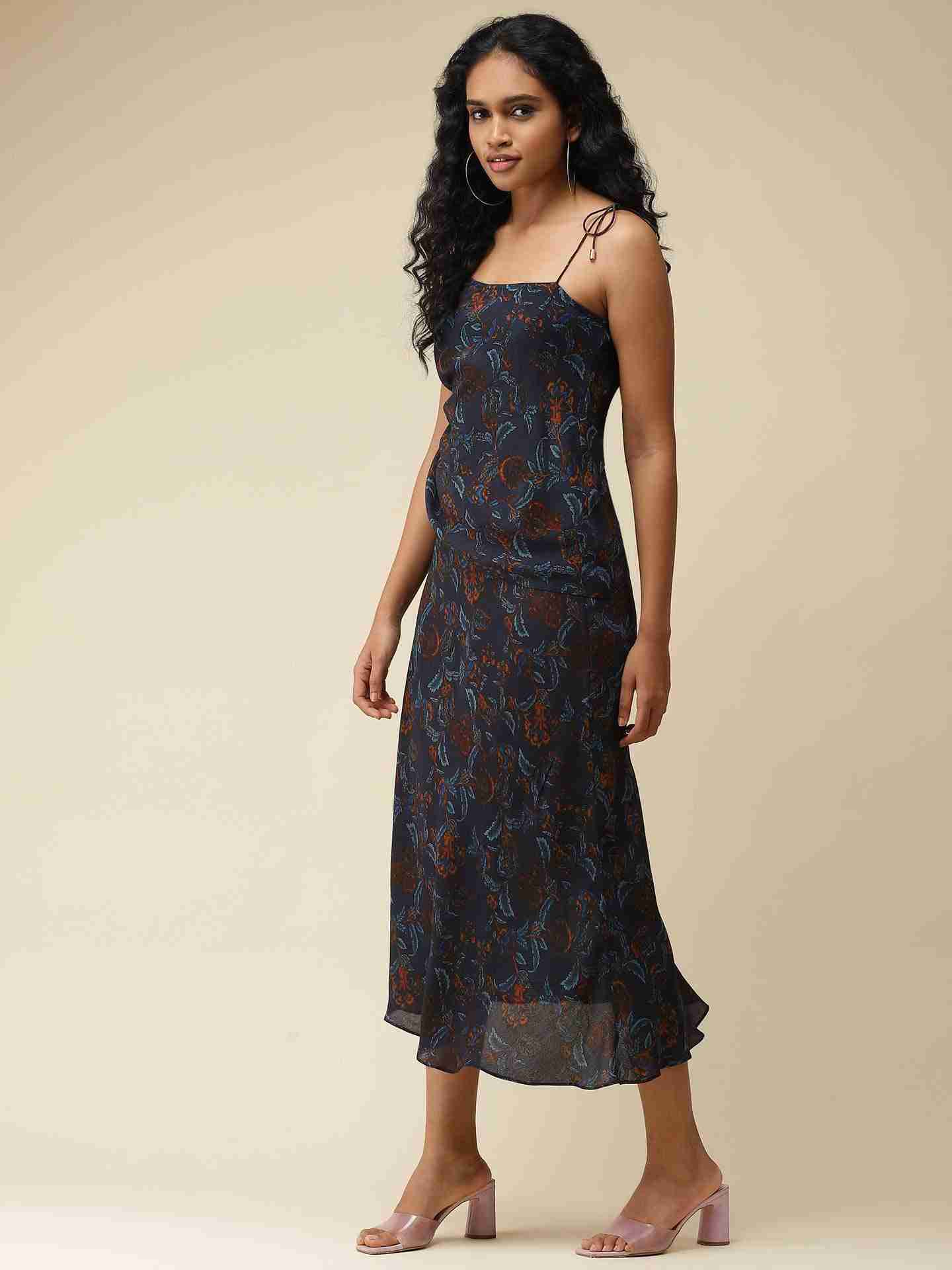 Navy Fashion Flair Shift Dress