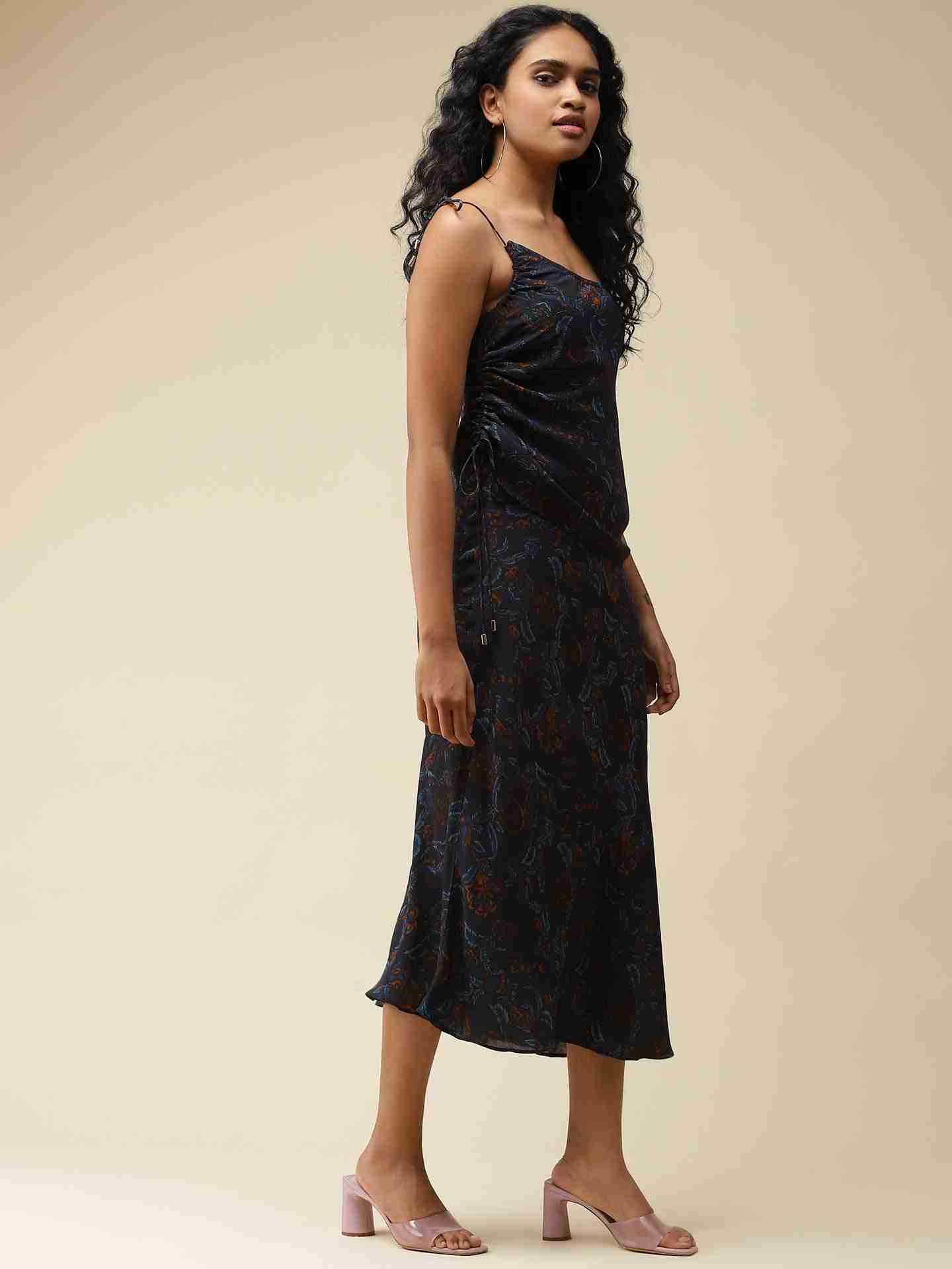 Navy Fashion Flair Shift Dress