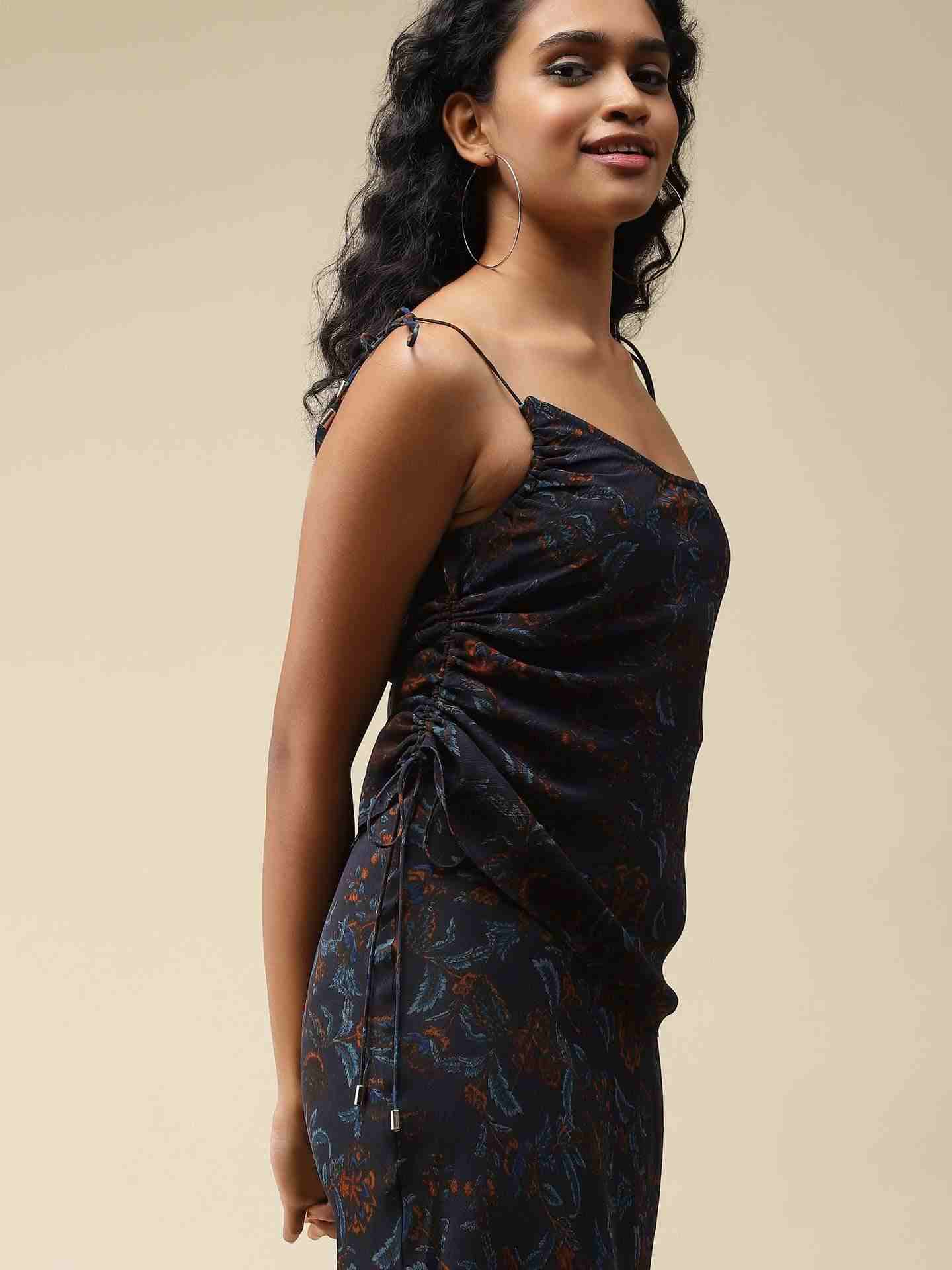 Navy Fashion Flair Shift Dress