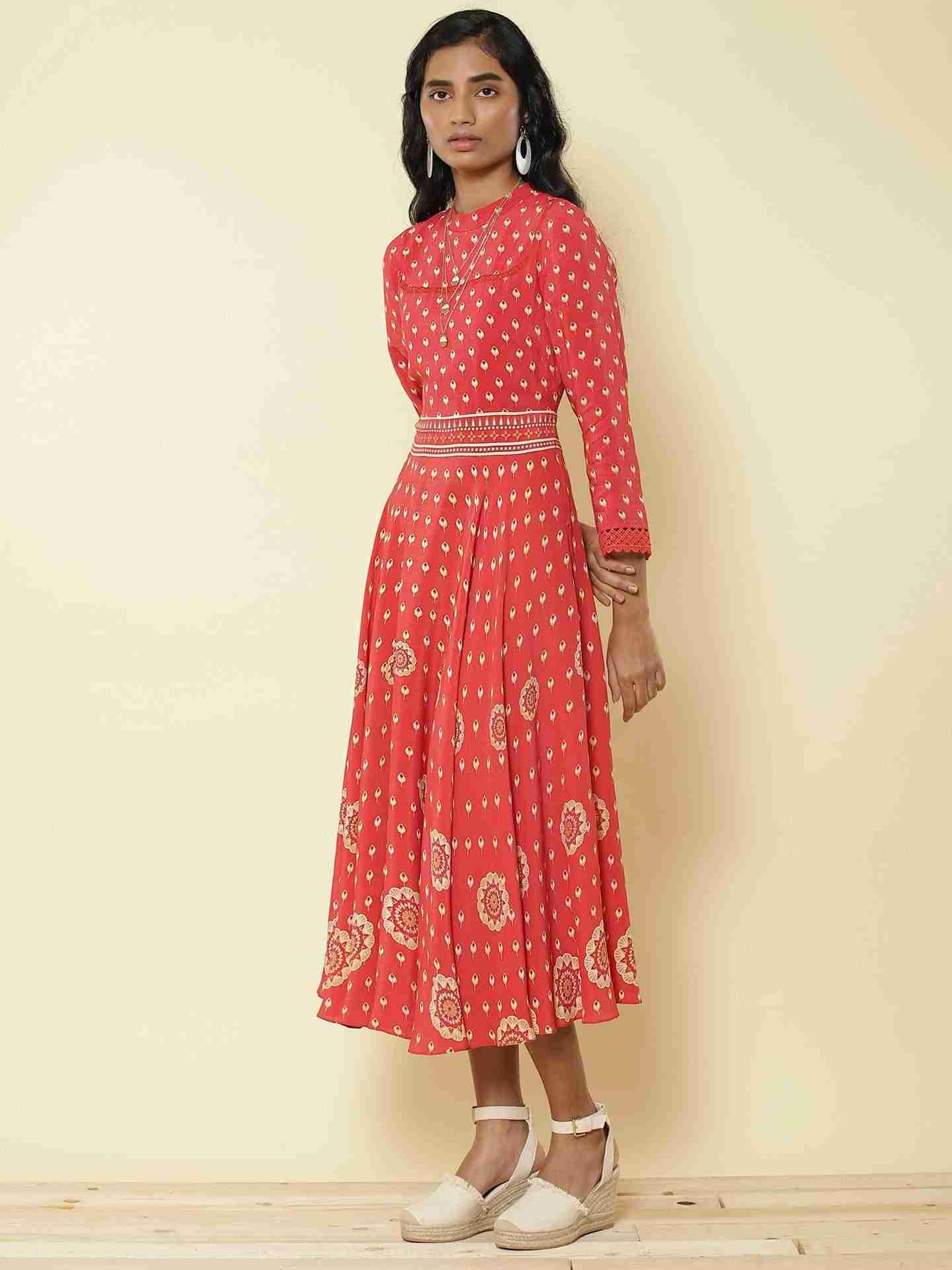 Red Motley Circle Dress