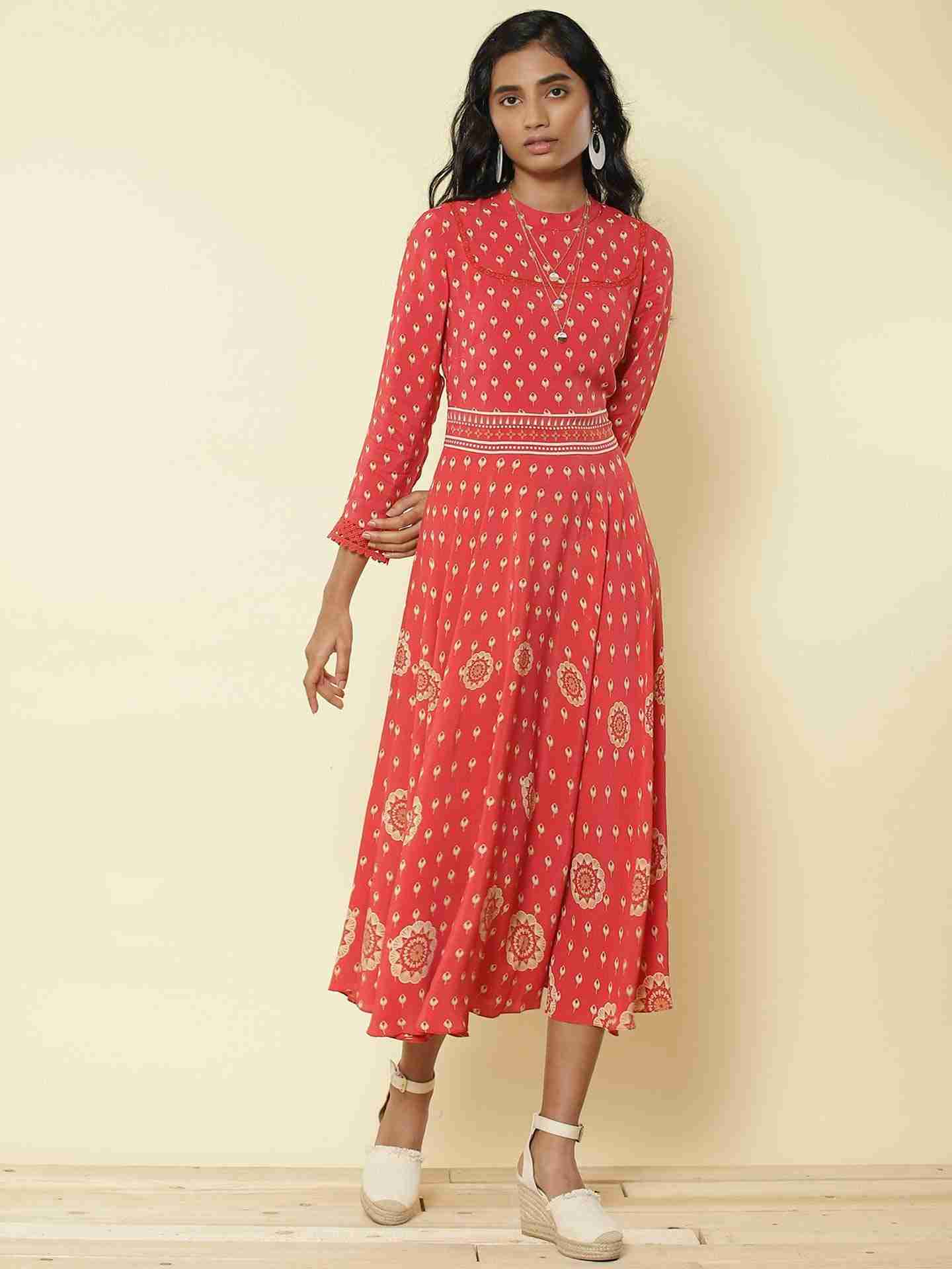 Red Motley Circle Dress