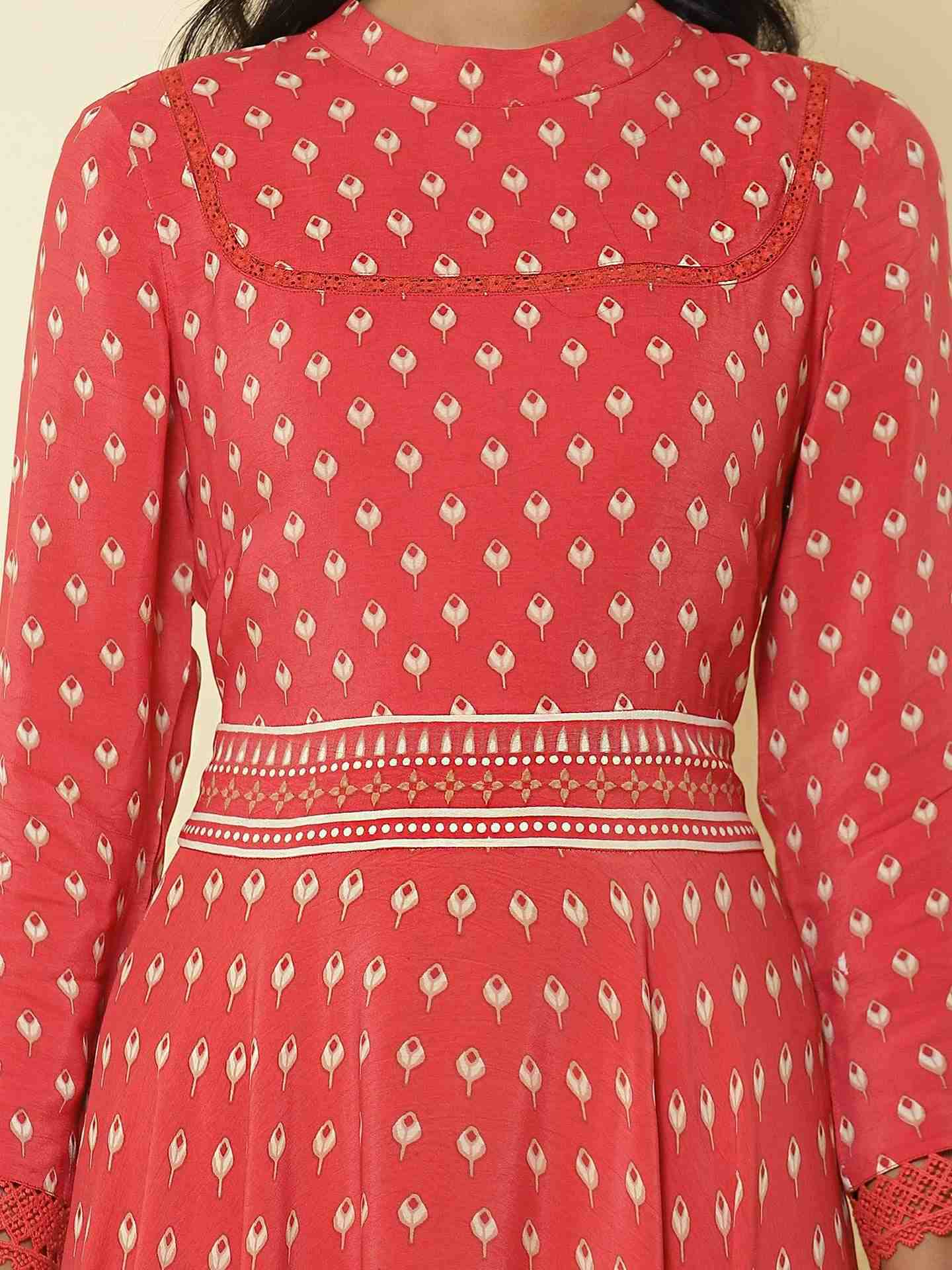 Red Motley Circle Dress