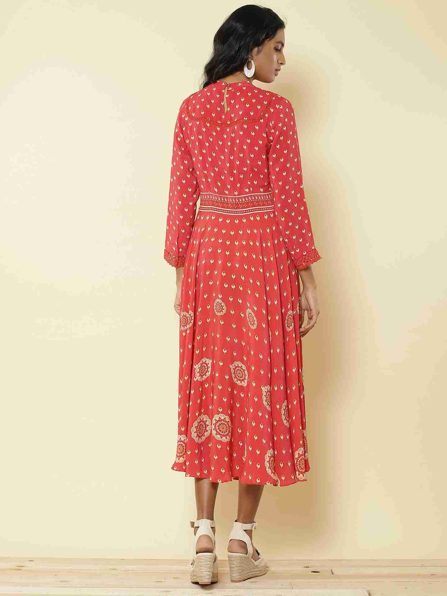 Red Motley Circle Dress