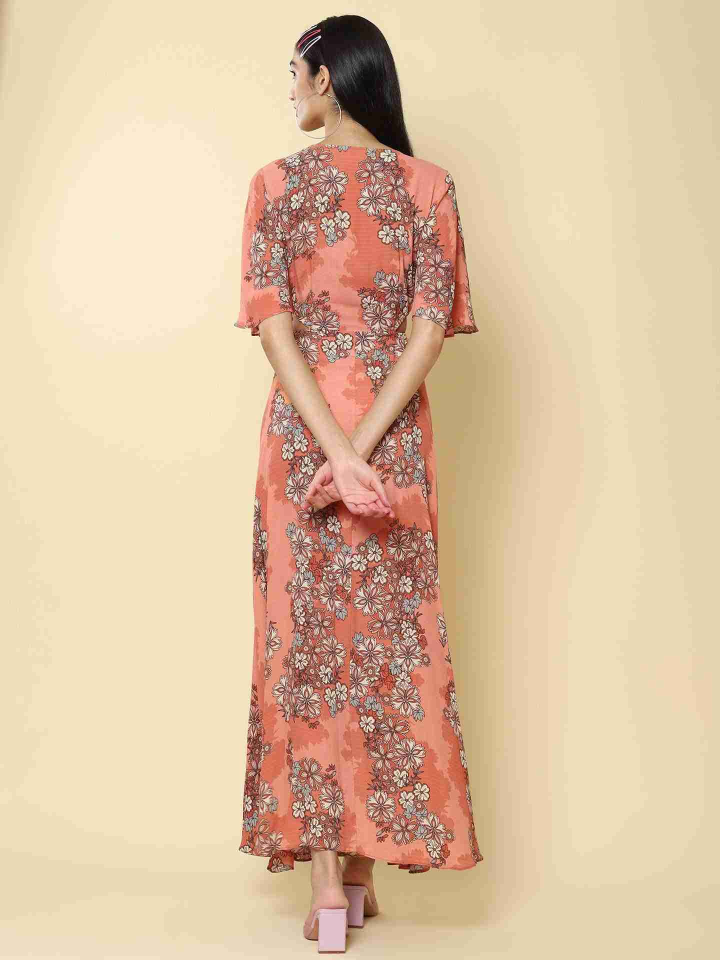 Rose Florette Cut-Out Dress
