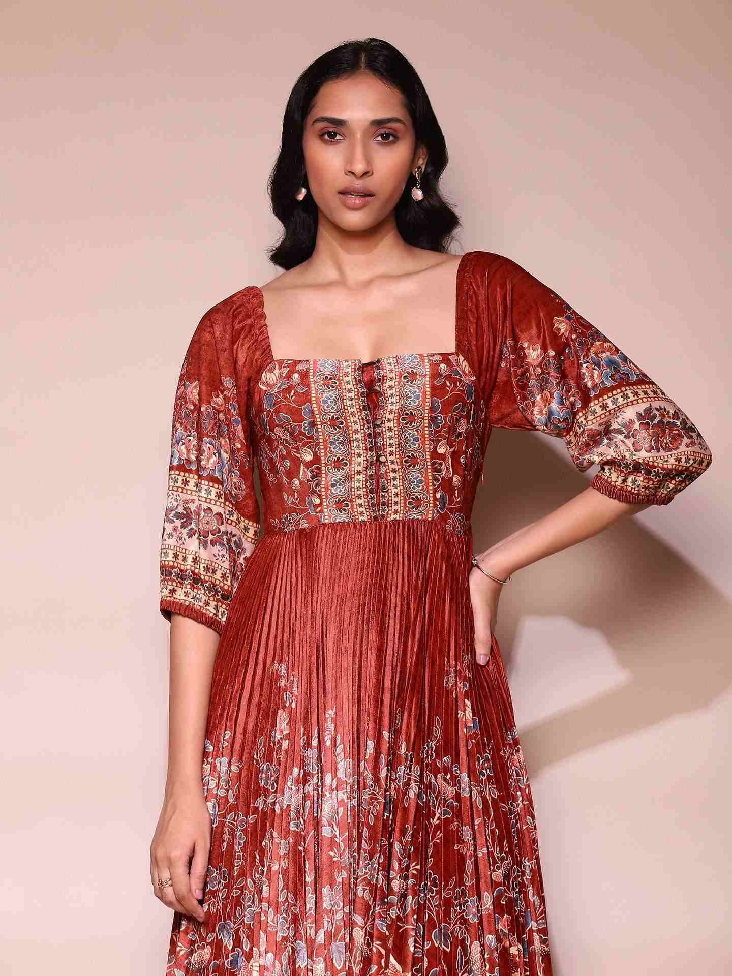 Red Savanna Midi Dress