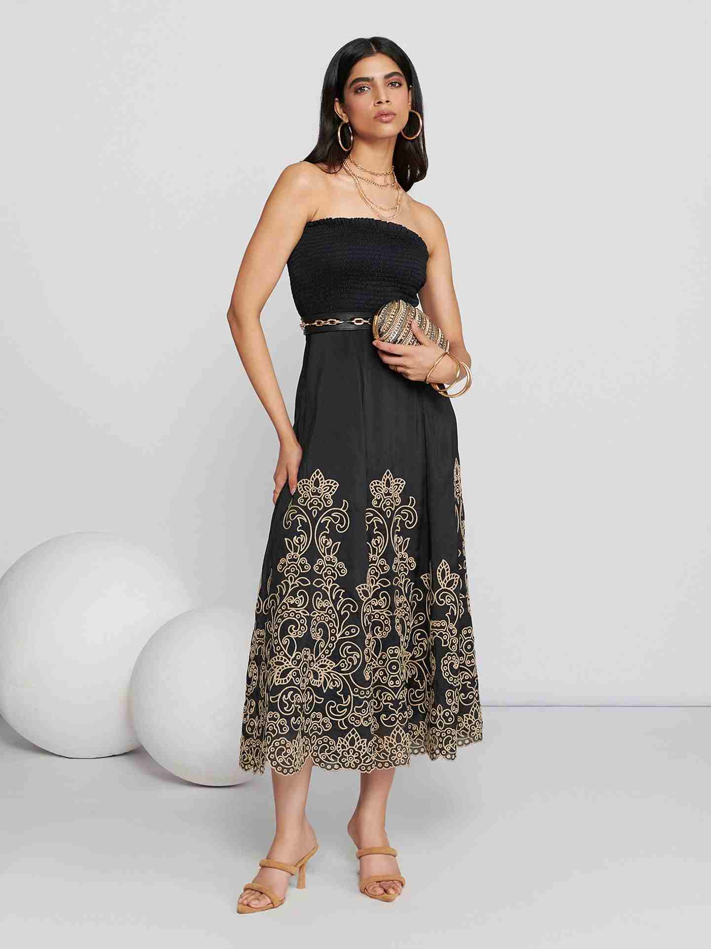 Black Stacey Long Dress