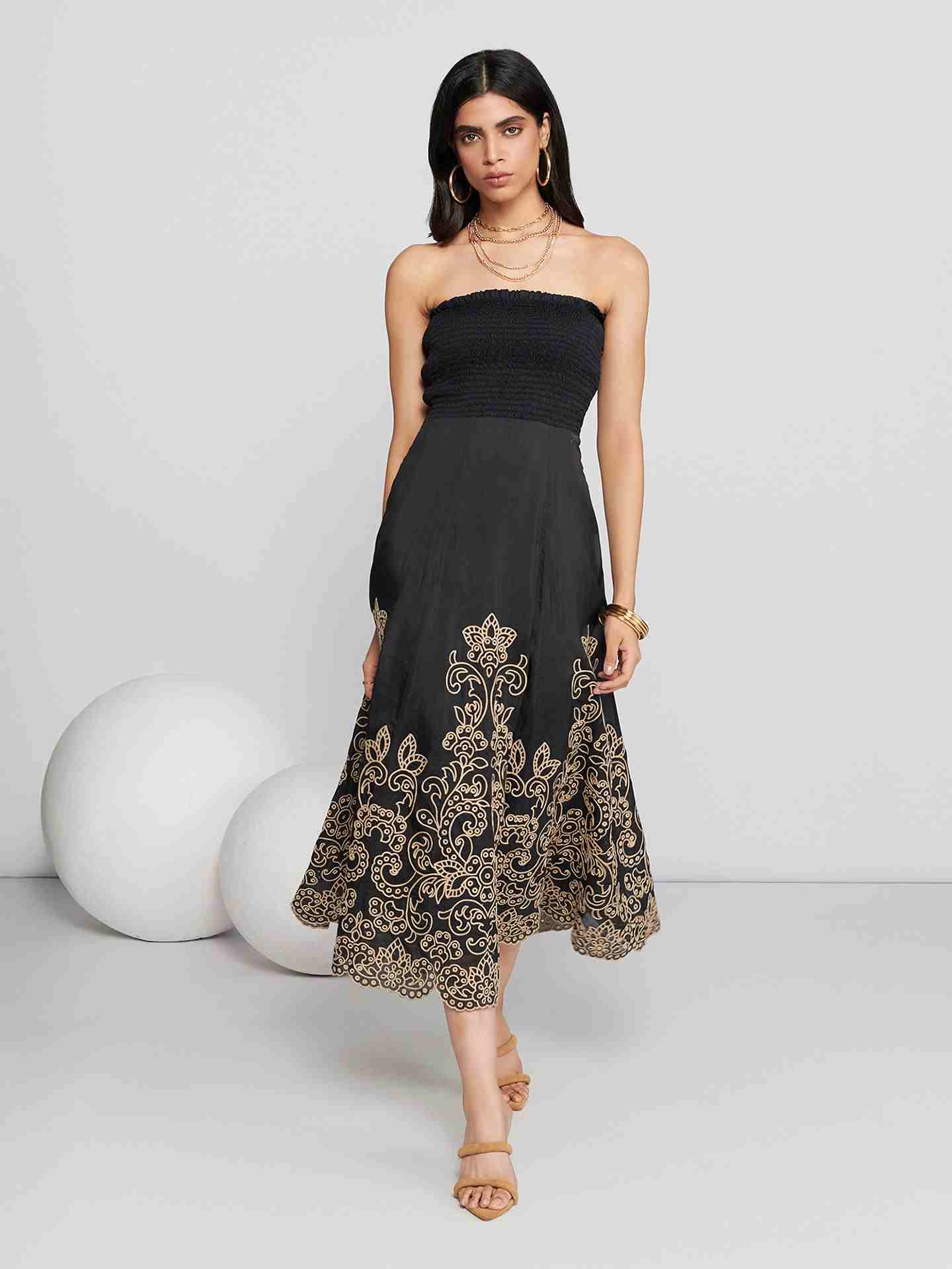 Black Stacey Long Dress