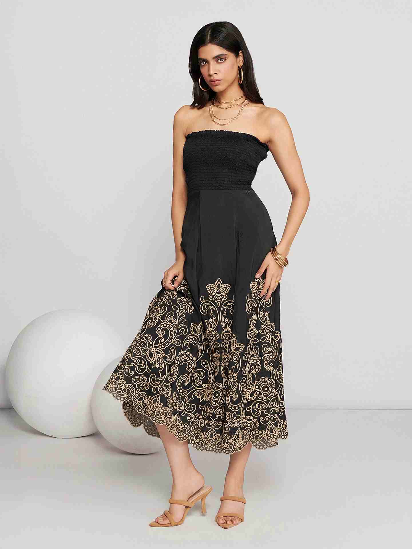 Black Stacey Long Dress