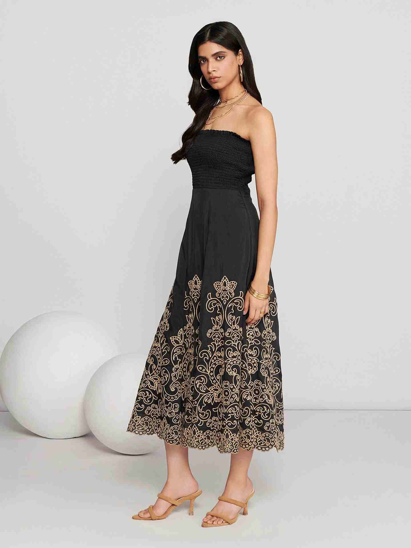 Black Stacey Long Dress