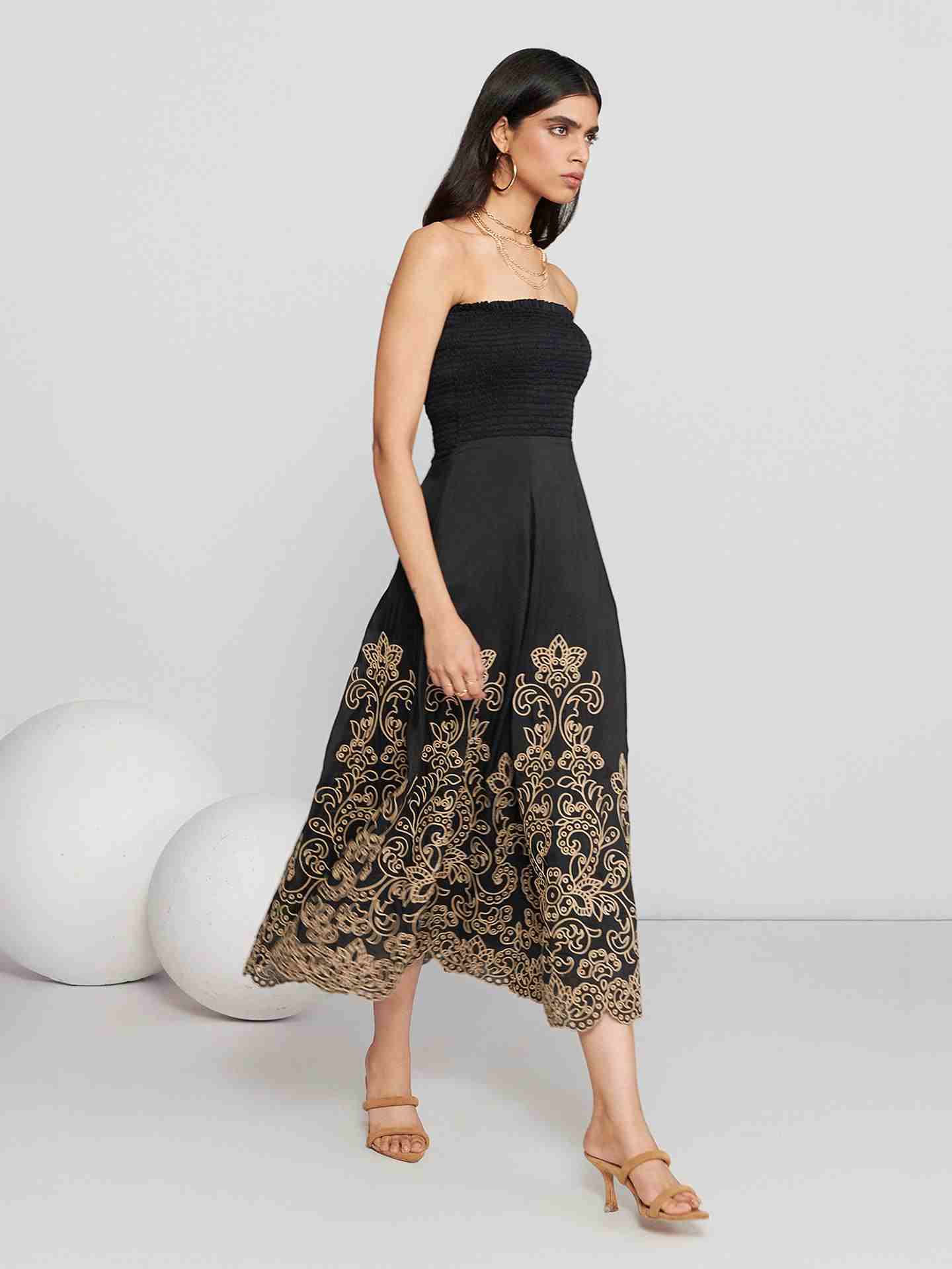 Black Stacey Long Dress