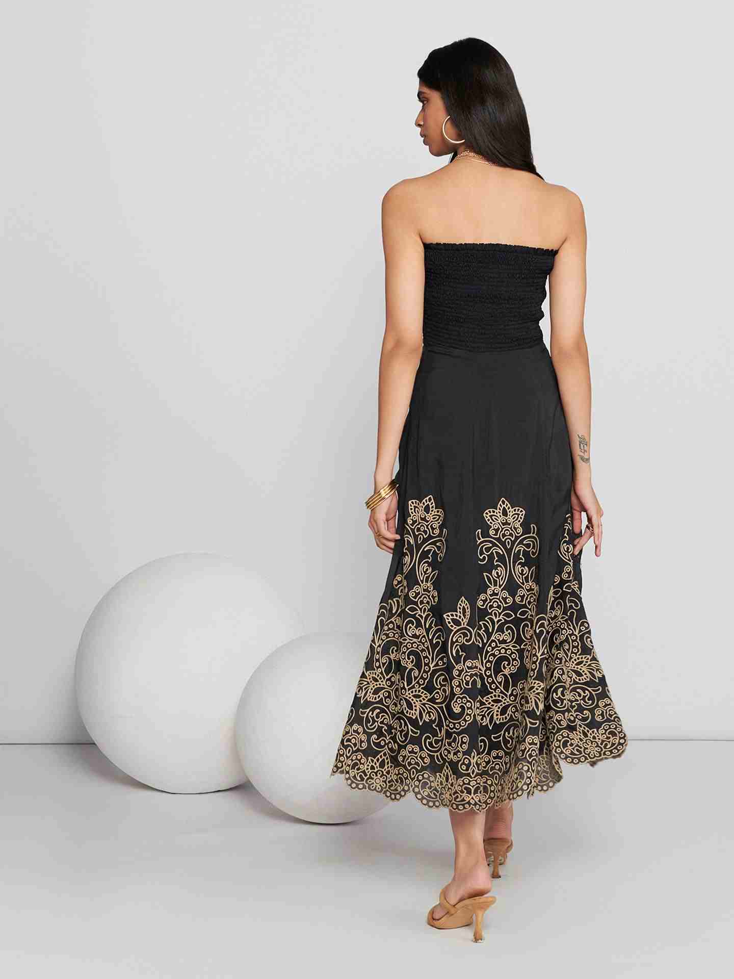 Black Stacey Long Dress