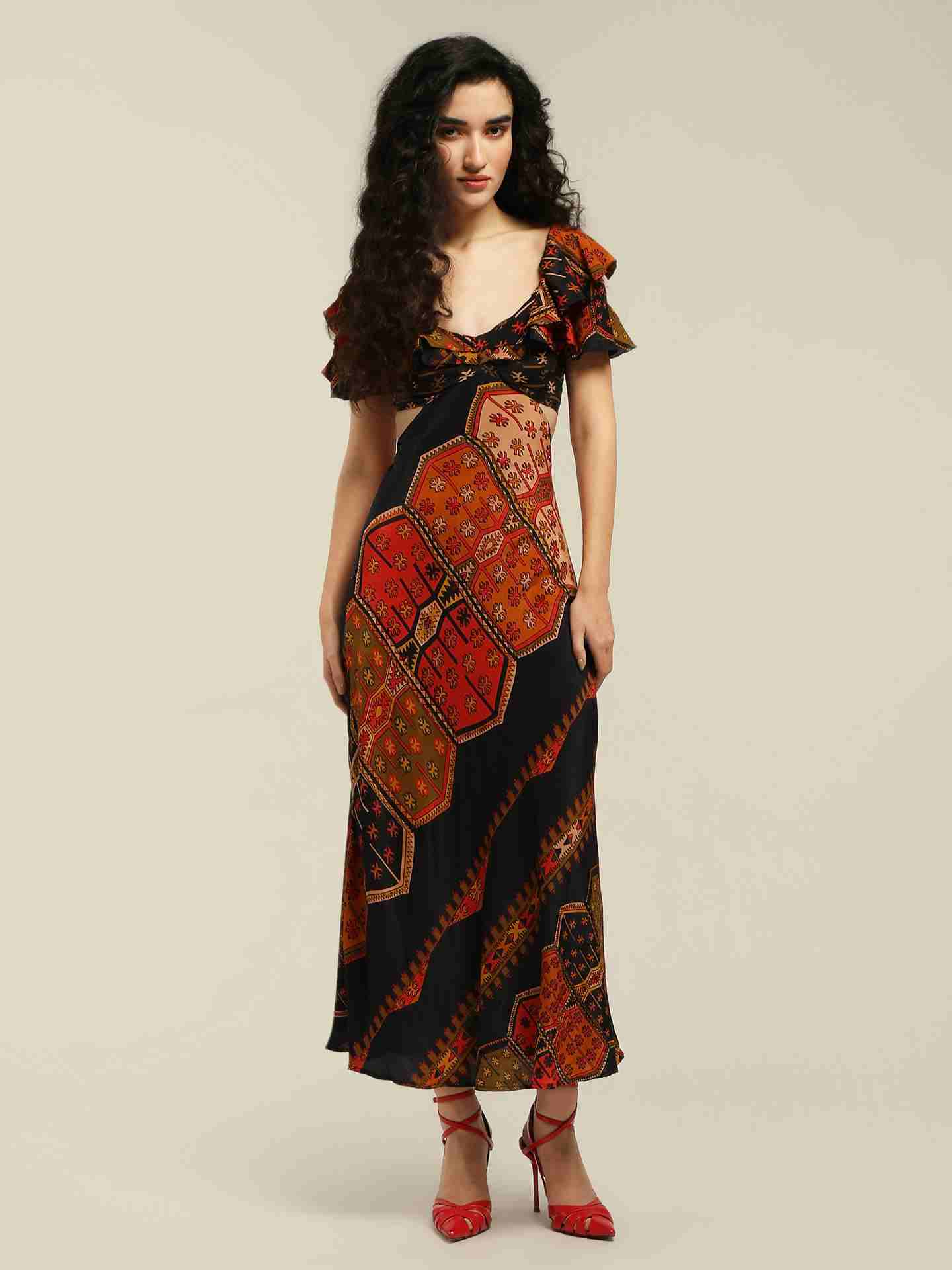 Black Fashion Flair Long Dress