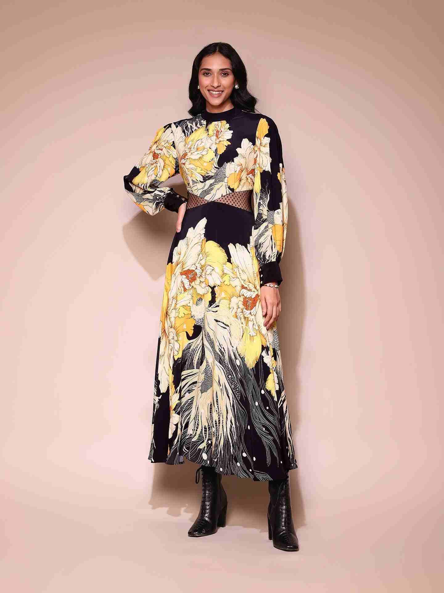Black Koi Maxi Dress