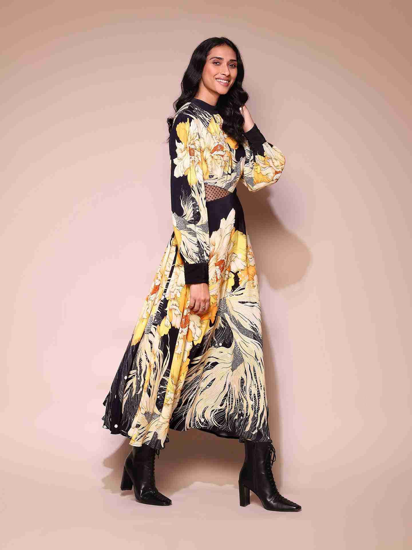 Black Koi Maxi Dress
