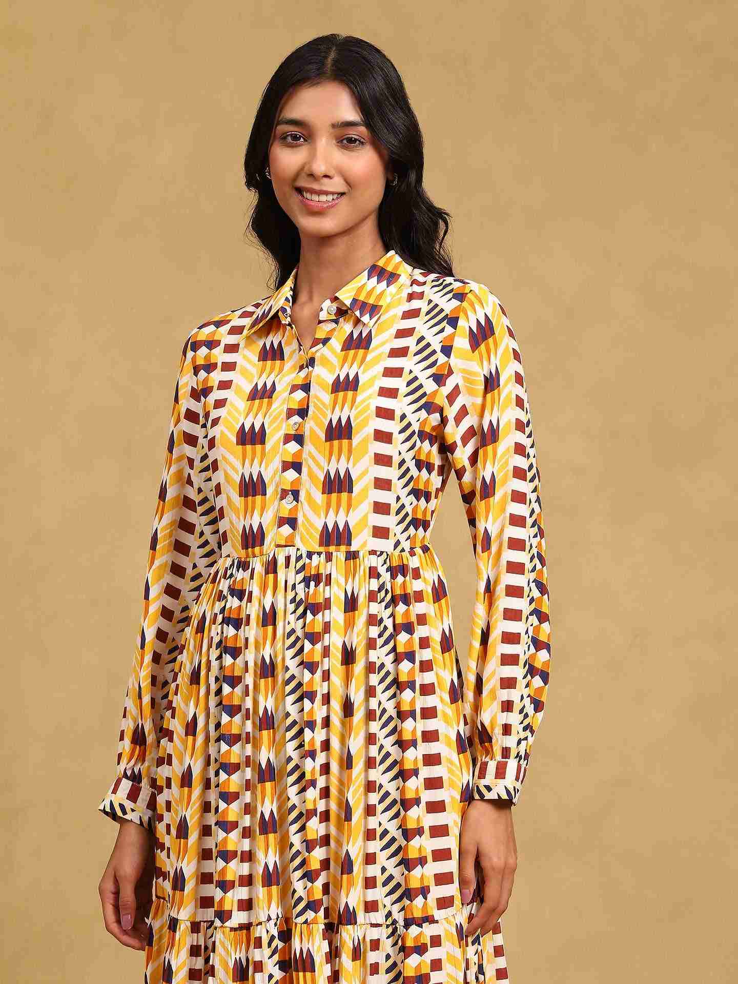 Yellow Adrian Midi Dress