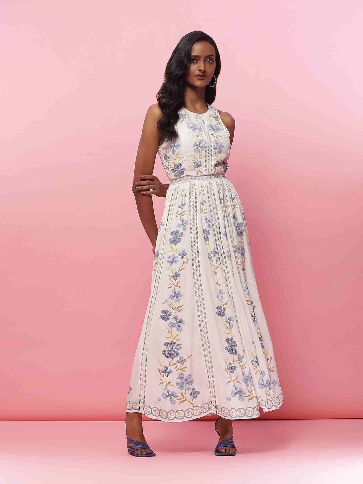 Ecru Hillary Long Dress