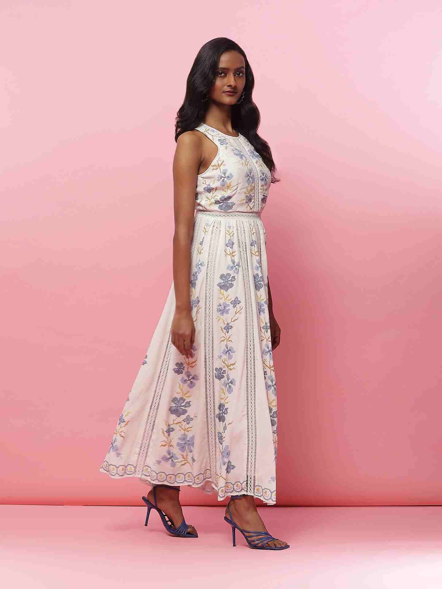 Ecru Hillary Long Dress