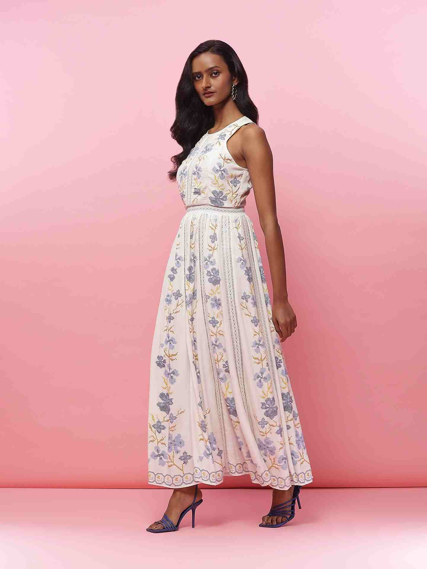 Ecru Hillary Long Dress