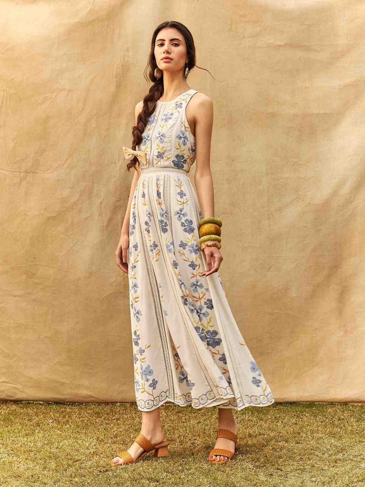Ecru Hillary Long Dress