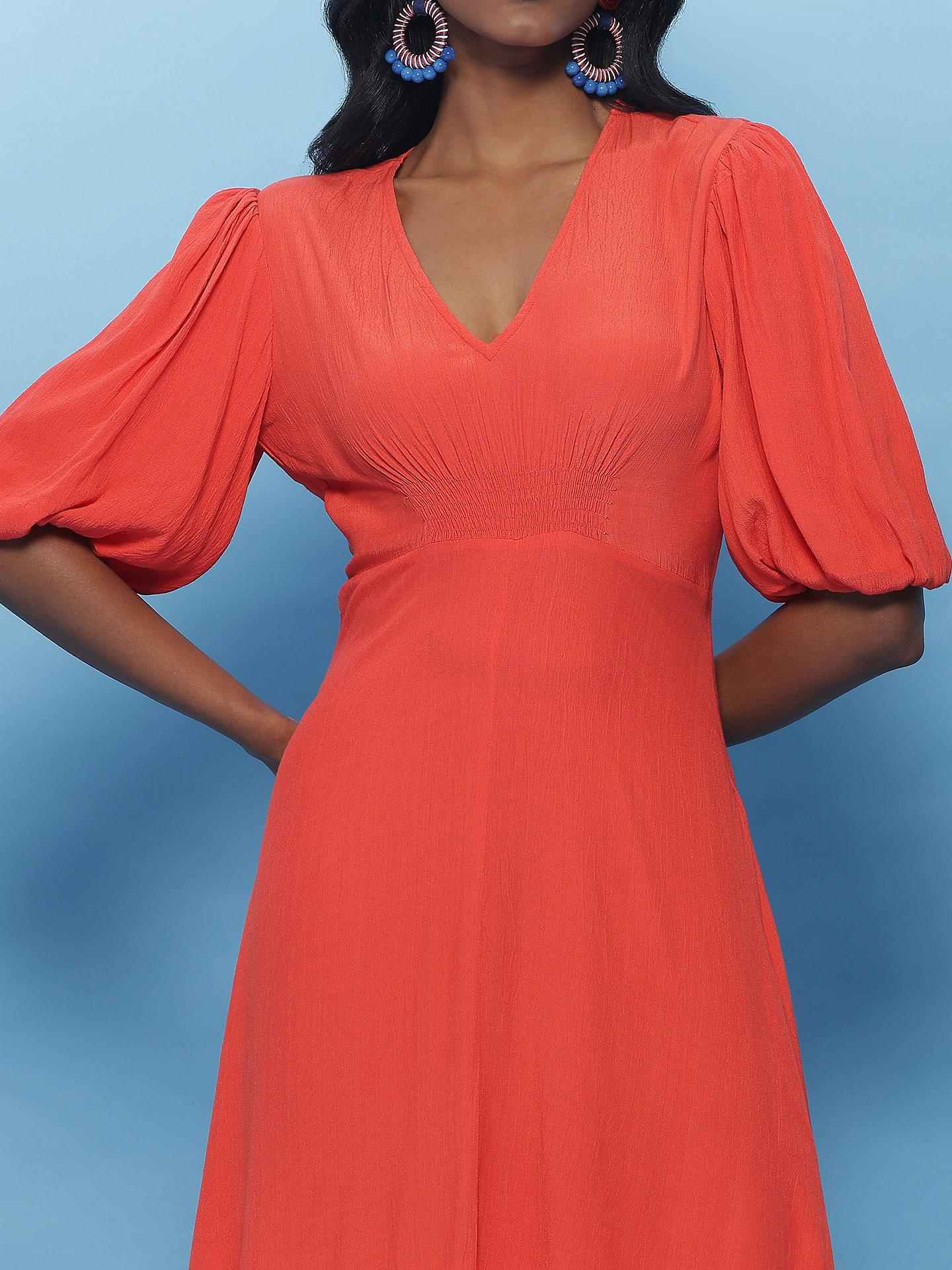 Orange Electra Midi Dress