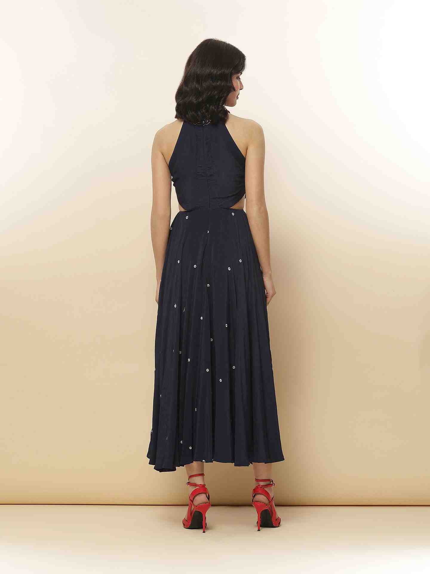 Navy Blue Carissa Cut-Out Dress