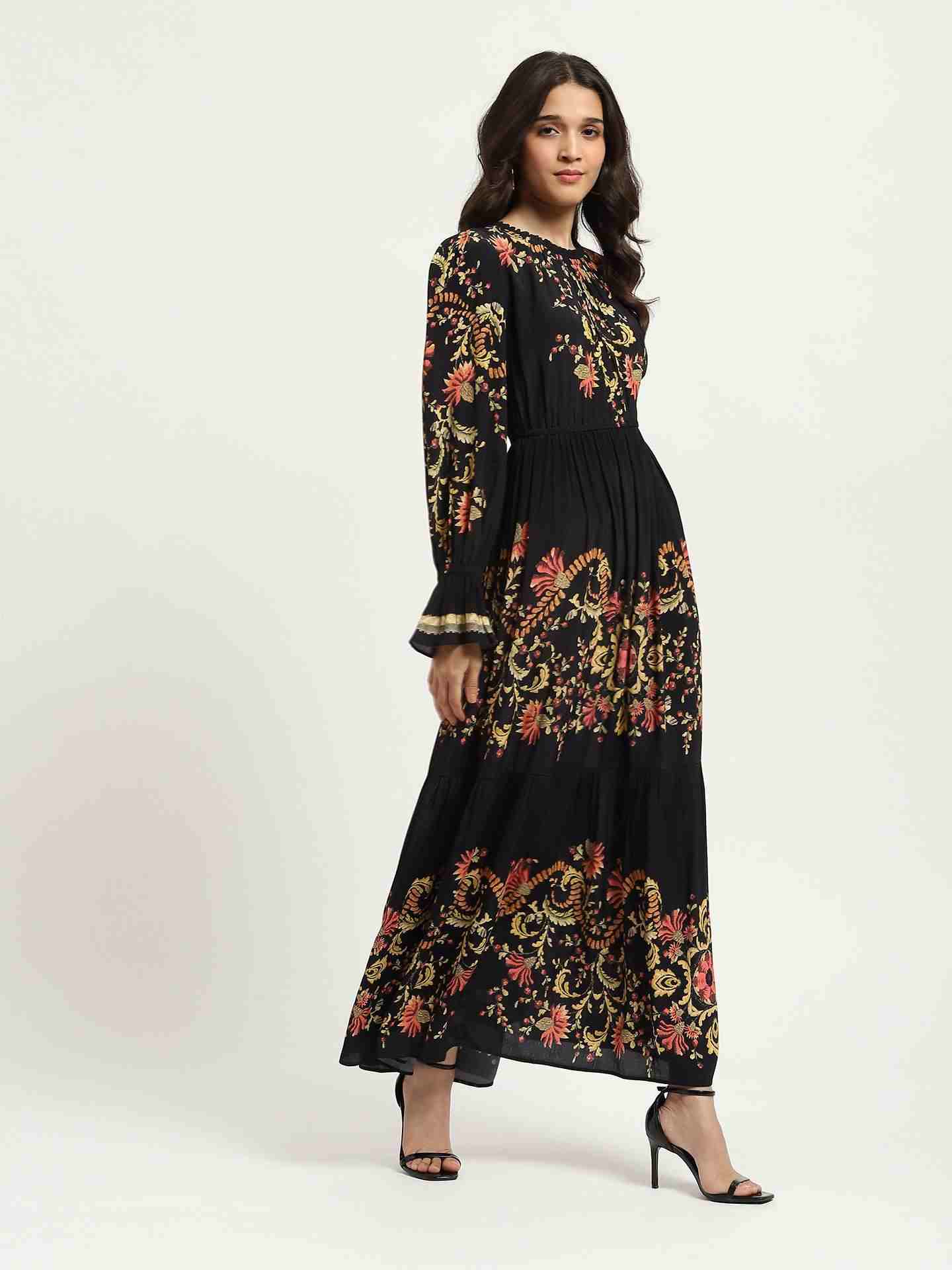 Black Itzel Long Dress