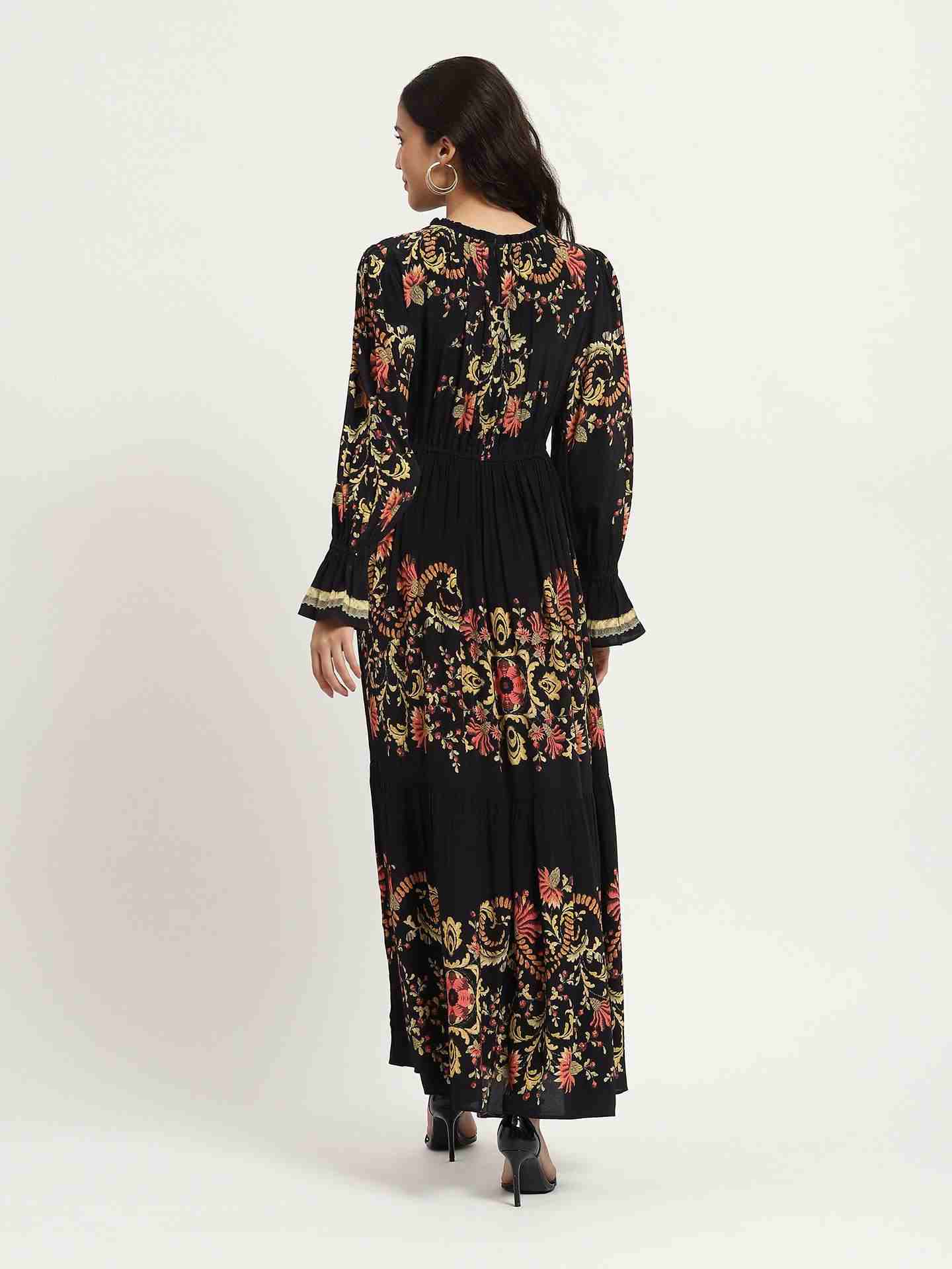 Black Itzel Long Dress