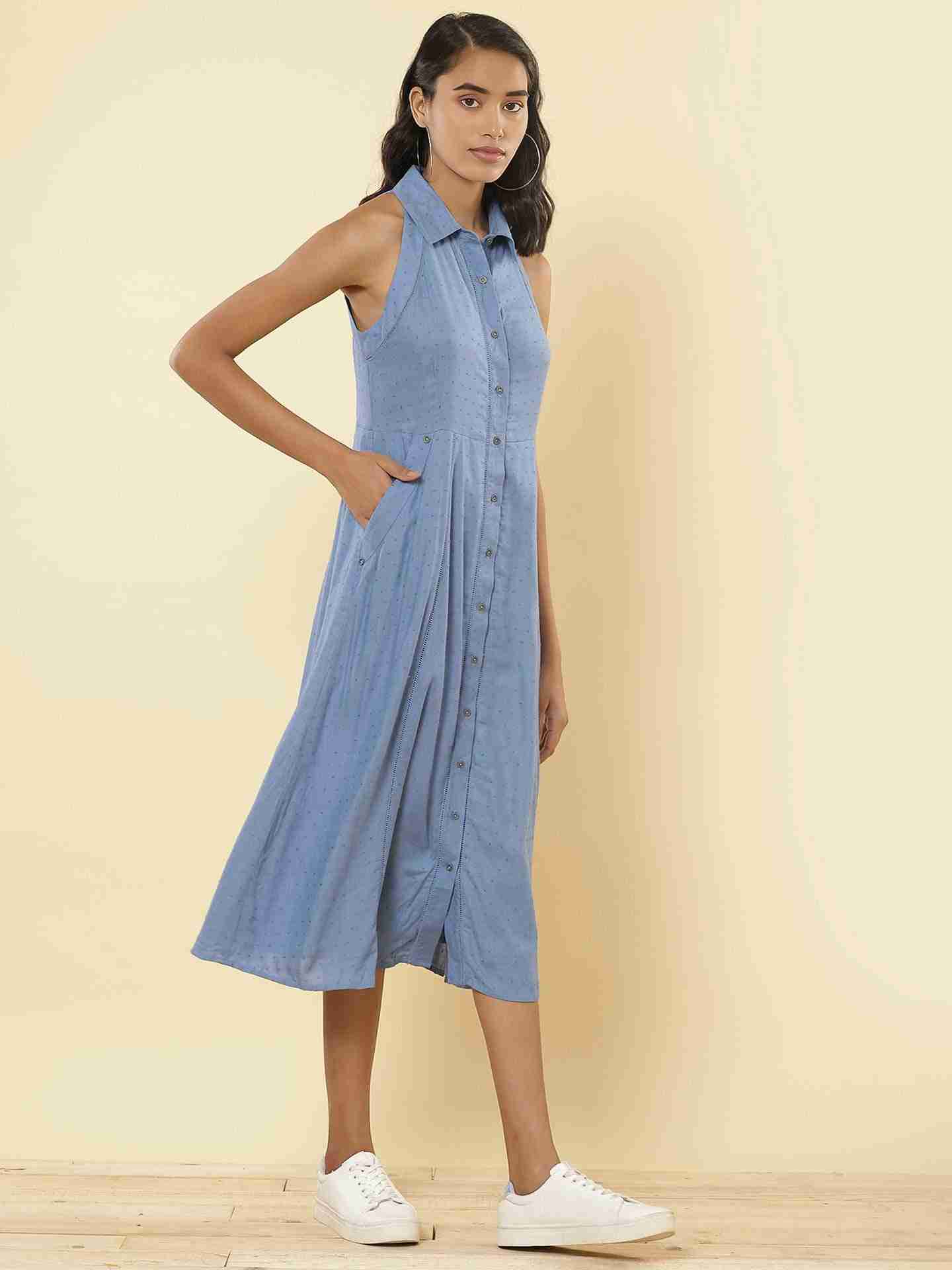 Denim Blue Paula'S Park Shirt Dress