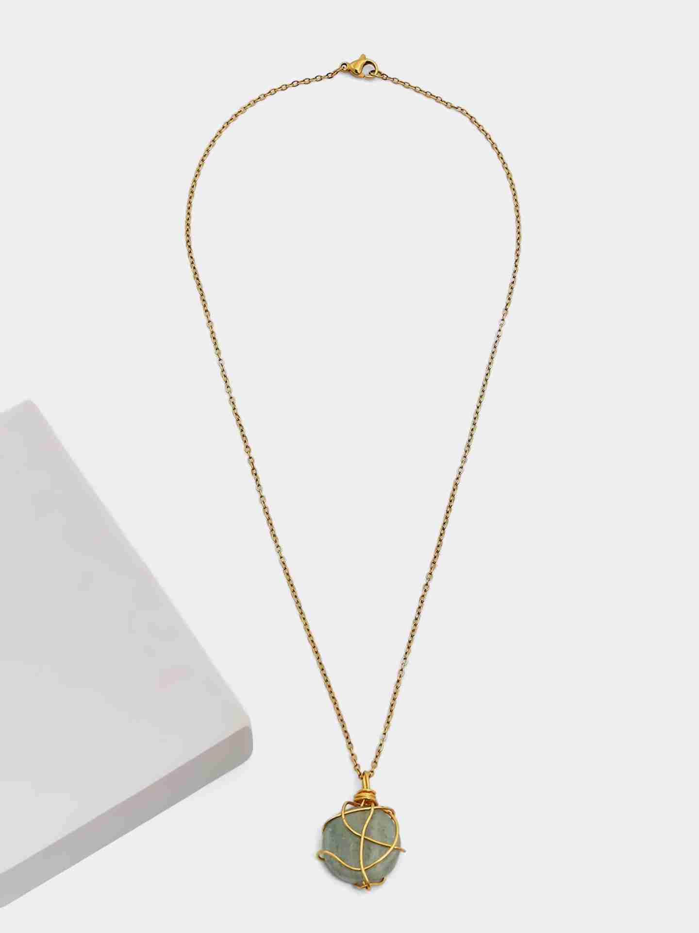 Gold Aventurine Prosperity Stone Necklace