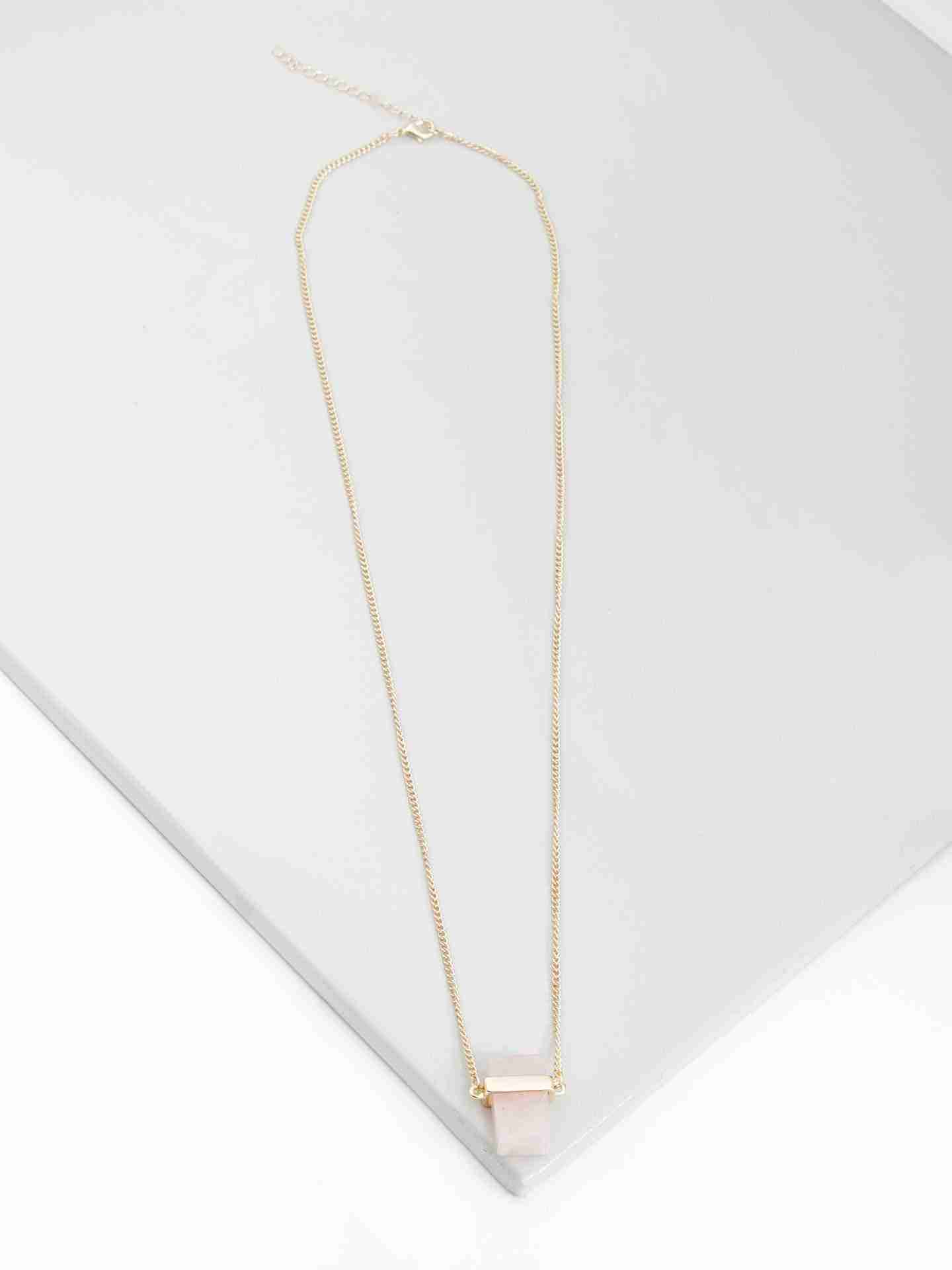 Gold & Pink Theia Rose Necklace
