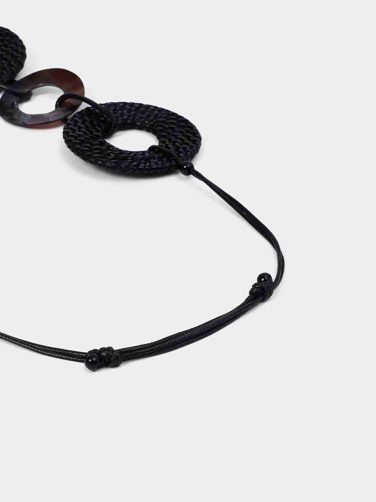 Gaia Black Lava Hapaw Shell Necklace