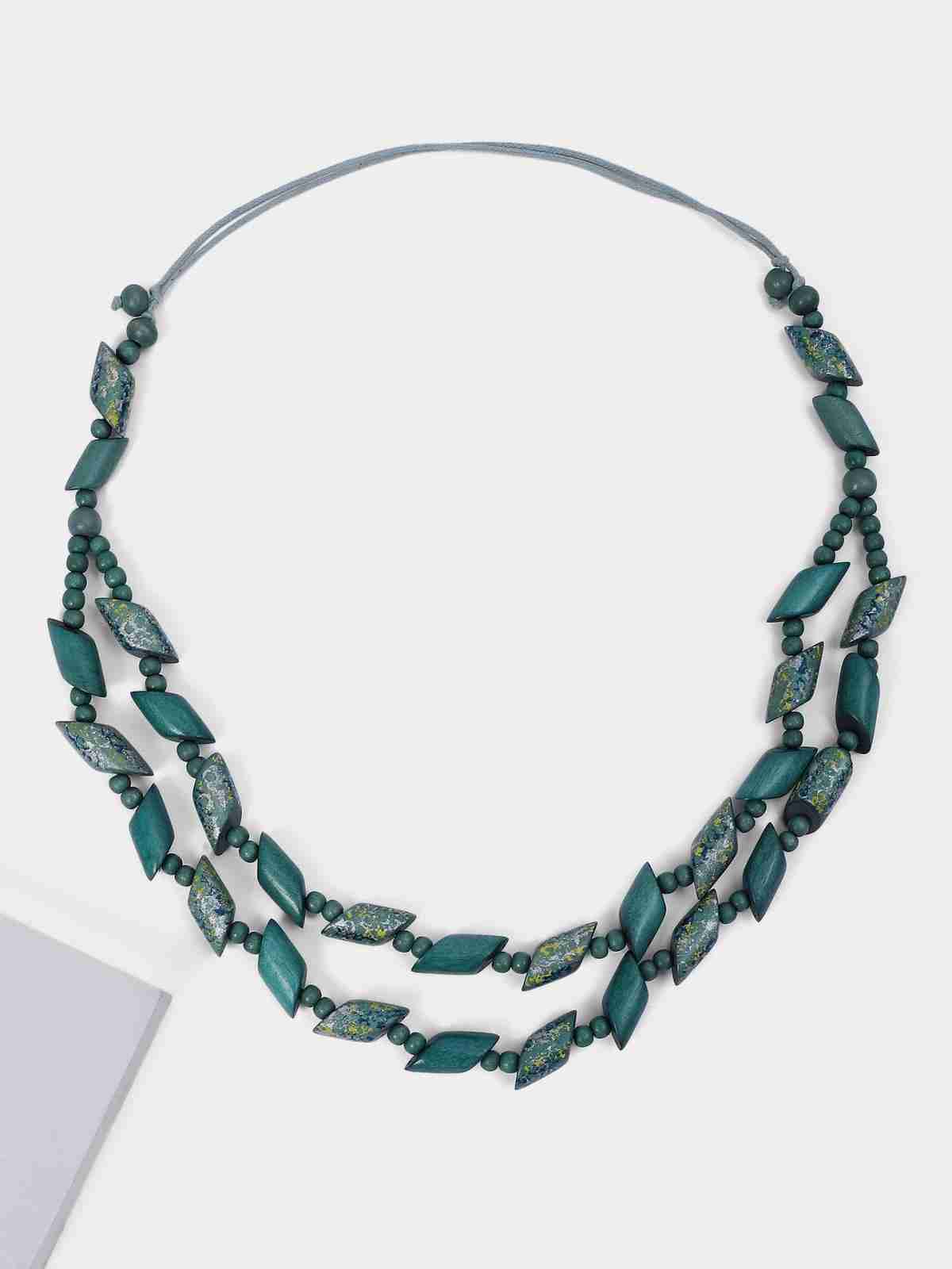 Gaia Forest Bloom Wood Necklace