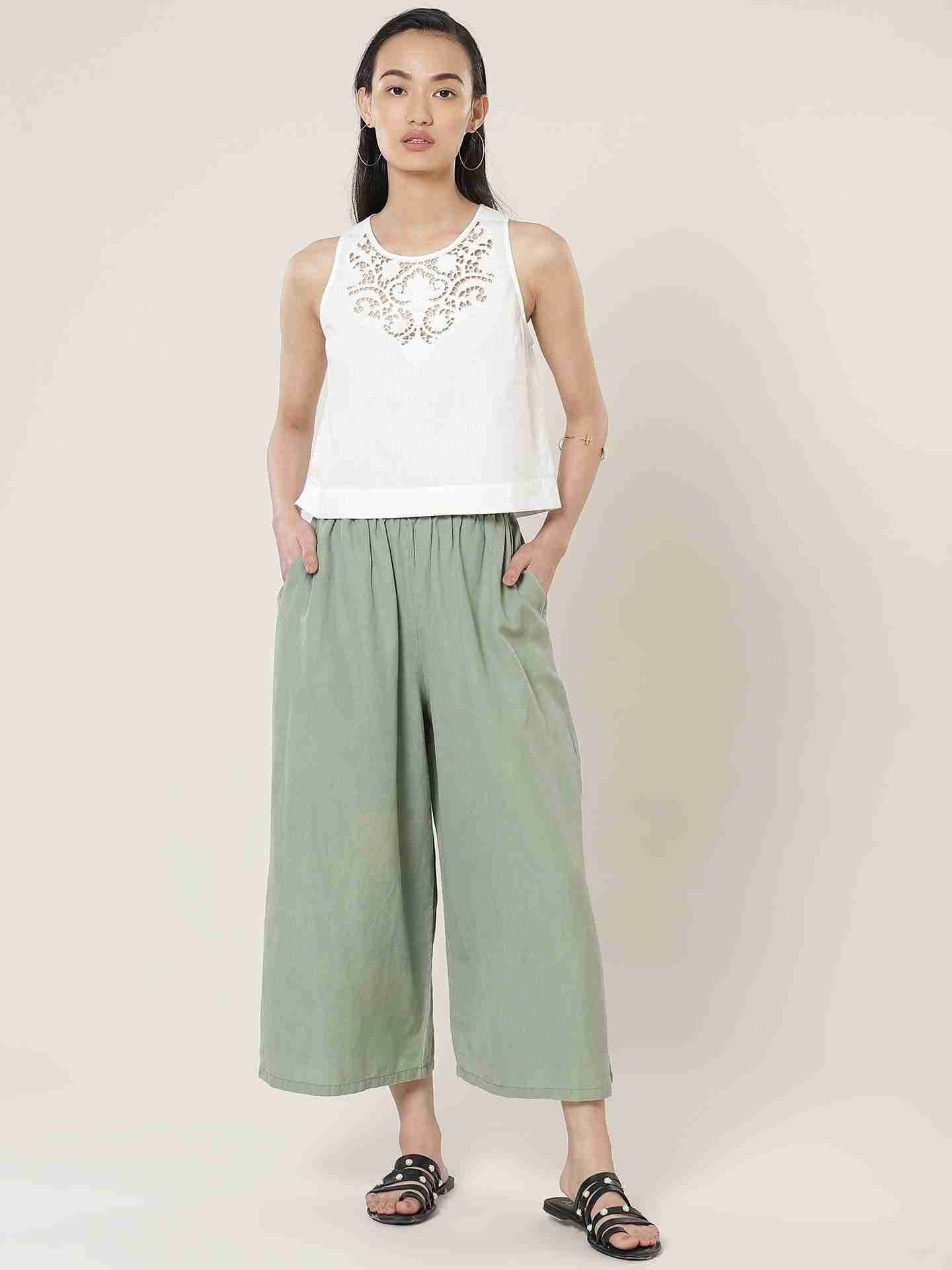 Olive Green Leisure Basics Cullottes