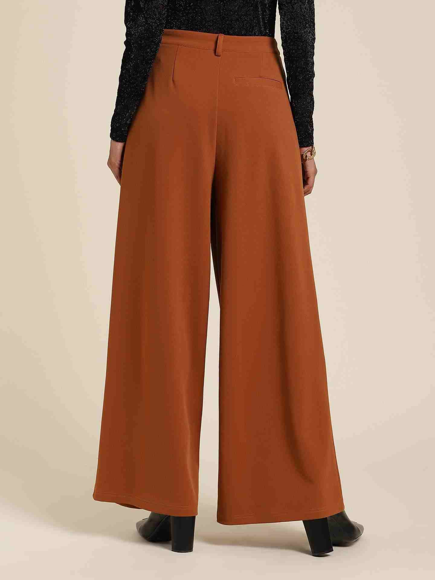 Tan Antalya Wide-Leg Pants