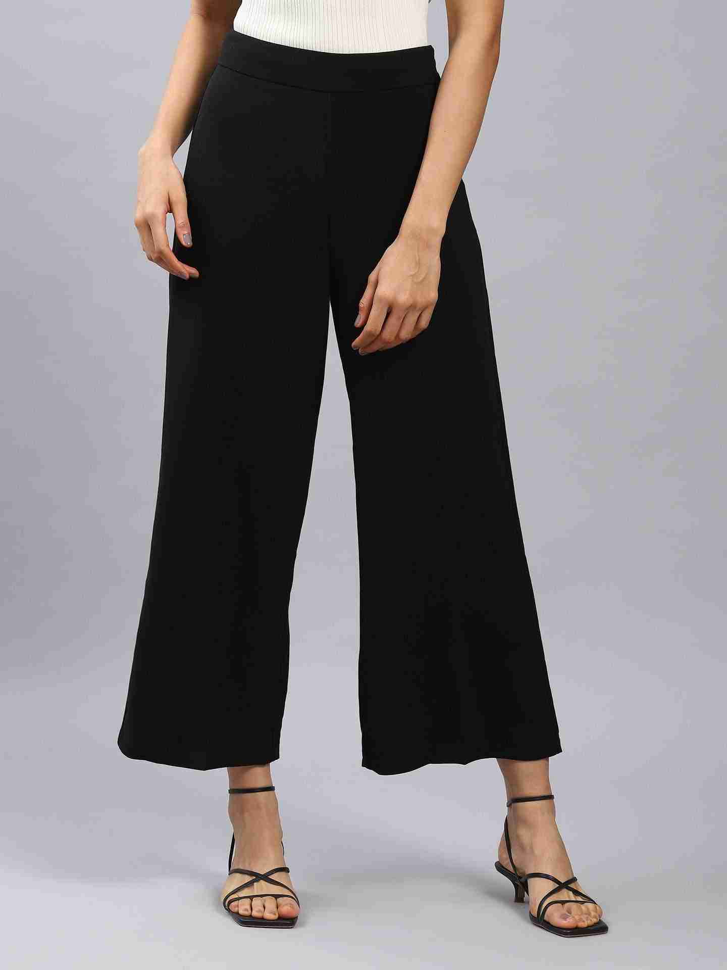 Black Antalya Wide-Leg Pants