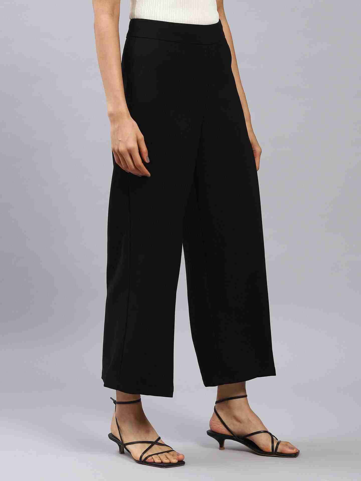Black Antalya Wide-Leg Pants