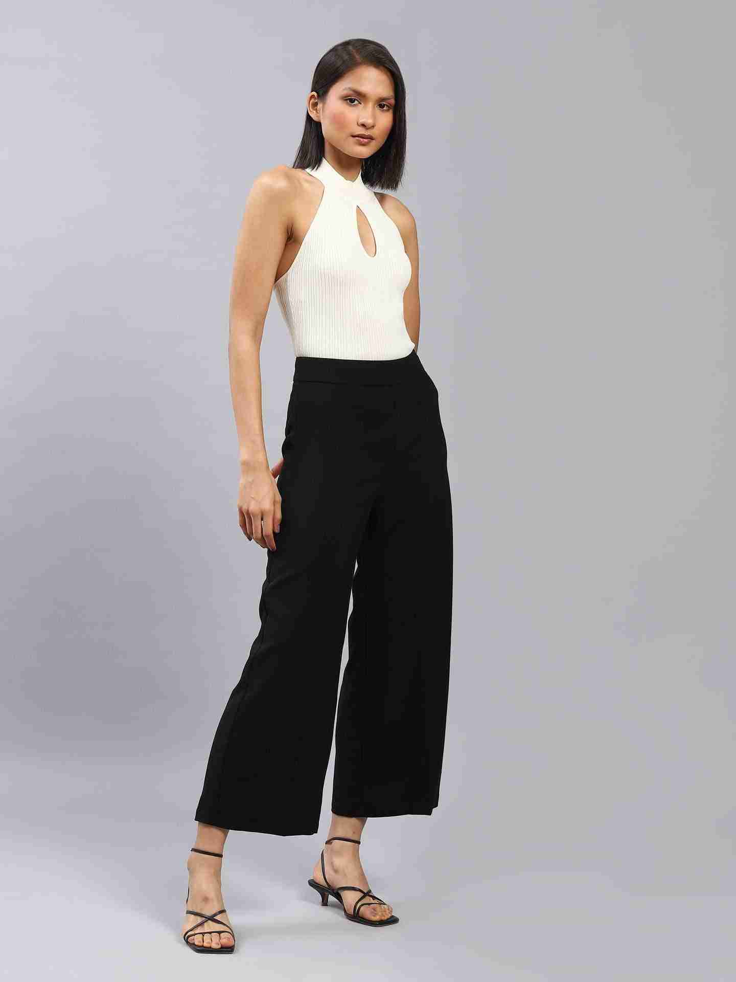 Black Antalya Wide-Leg Pants