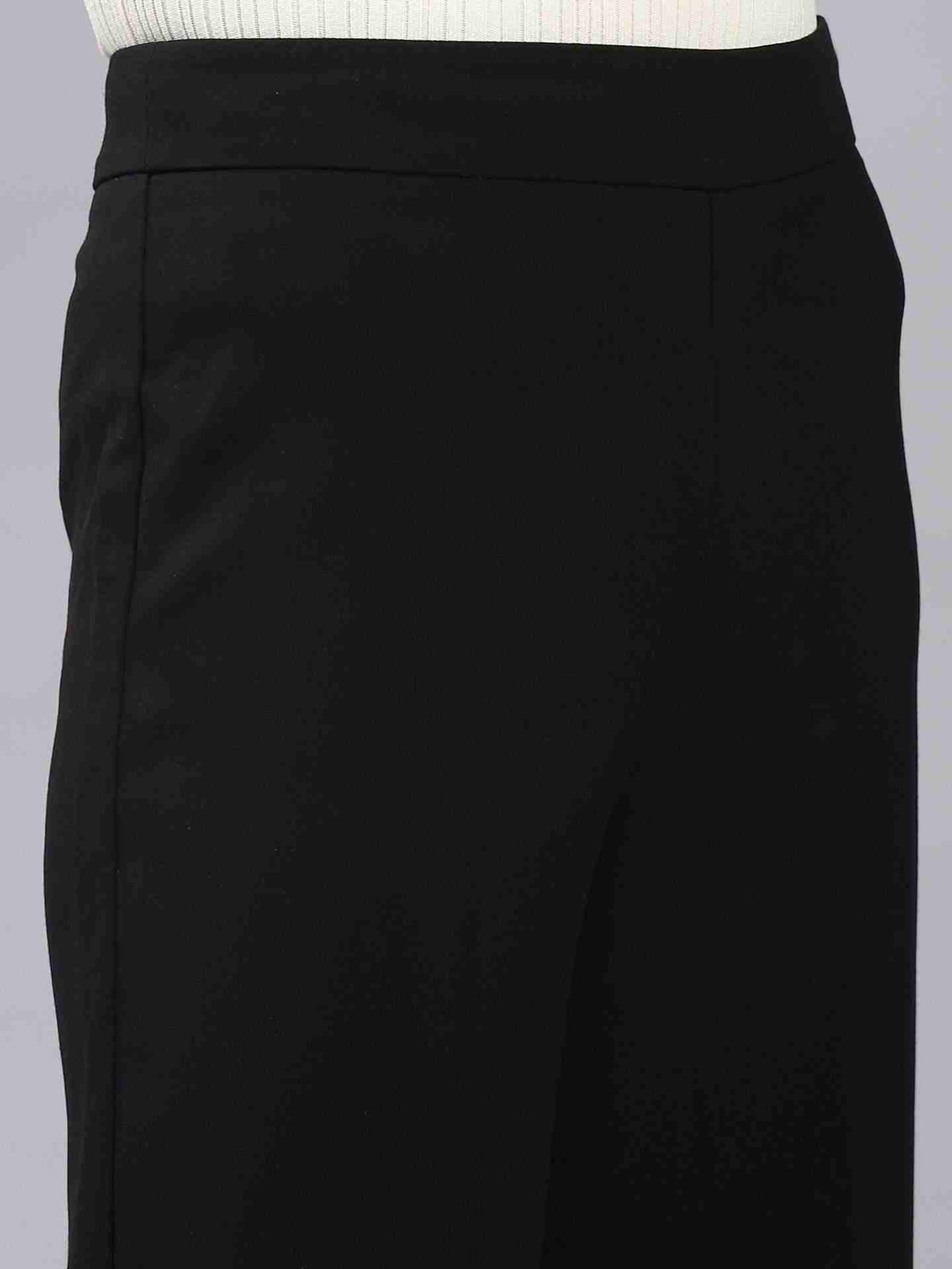 Black Antalya Wide-Leg Pants