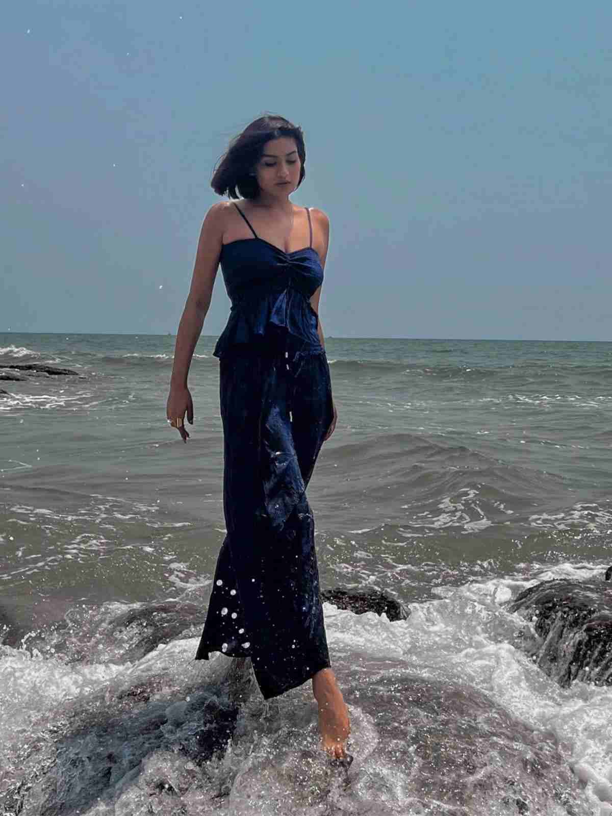 Navy Leisure Basics Wide-Leg Pants