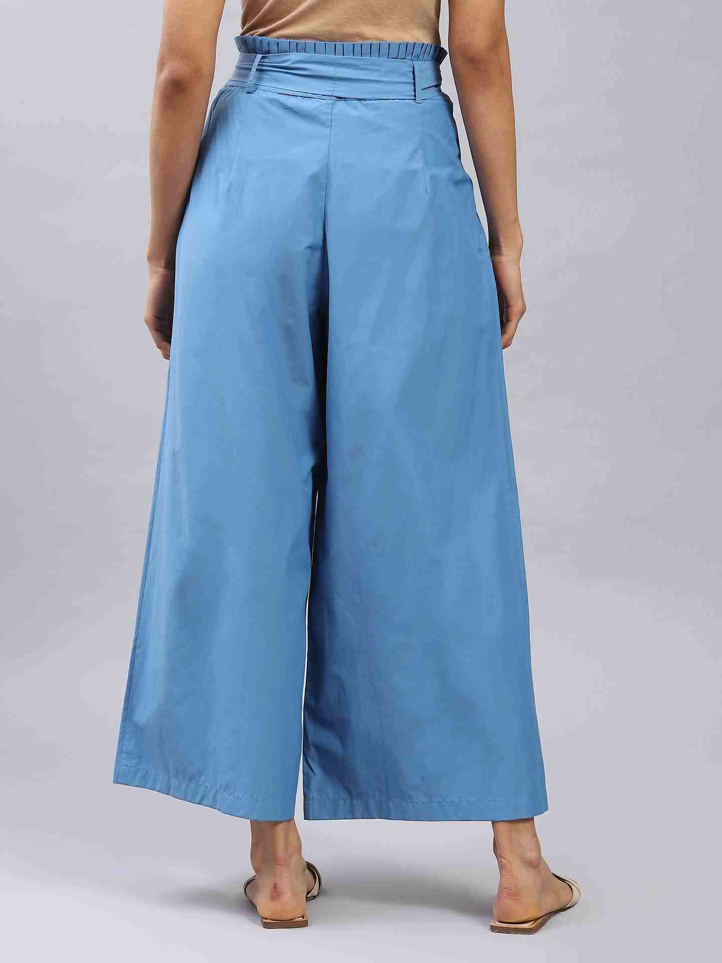 Blue Maeve Wide-Leg Pants